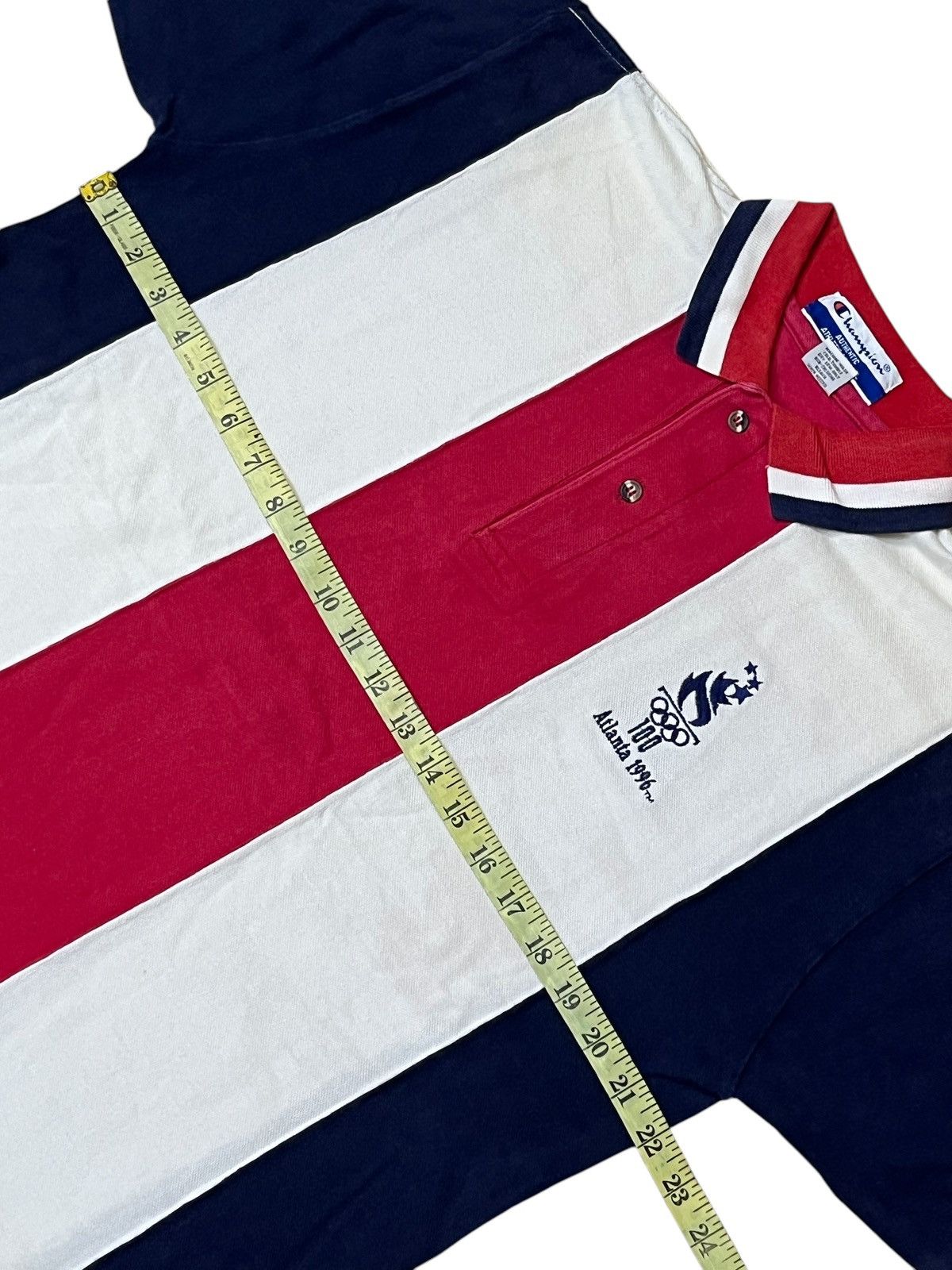 USA Olympics Rare🔥Vintage champion OLYMPIC ATLANTA 1996 polo shirt Size US L / EU 52-54 / 3 - 9 Thumbnail