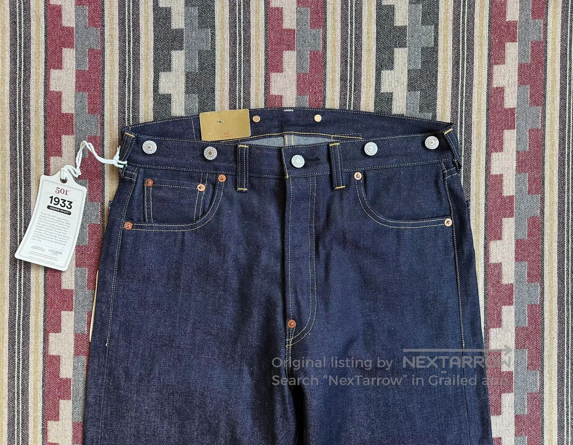 Levi's Vintage Clothing levi's lvc 1933 501xx selvage denim jeans. Size US 30 / EU 46 - 3 Thumbnail