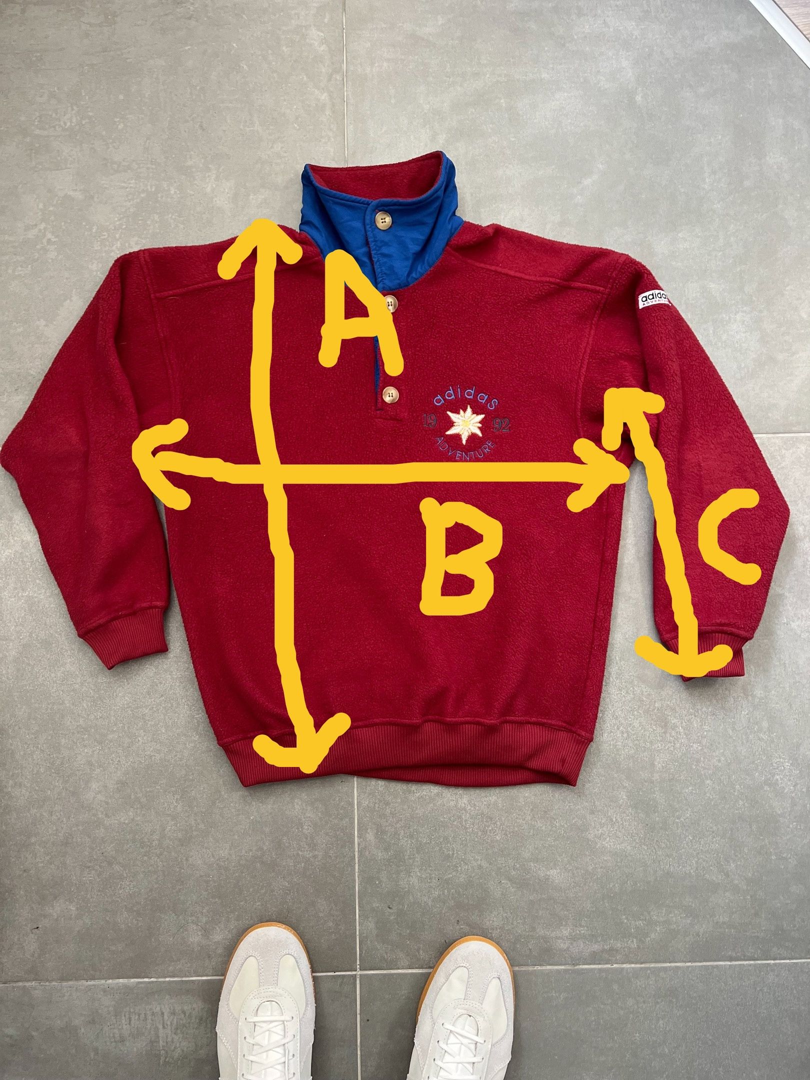 Adidas Vintage 1992 Adidas Adventure Fleece sweatshirt Size US S / EU 44-46 / 1 - 2 Thumbnail