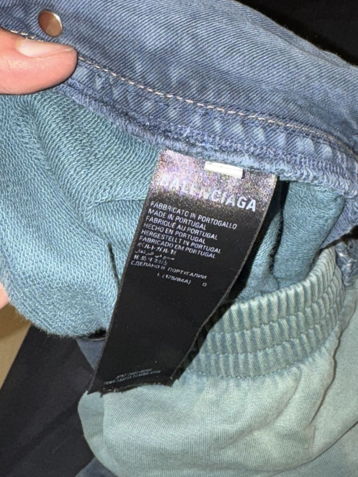 Balenciaga Balenciaga Hybrid Baggy Sweatpant Denim in Blue/Green Large Size US 36 / EU 52 - 11 Thumbnail