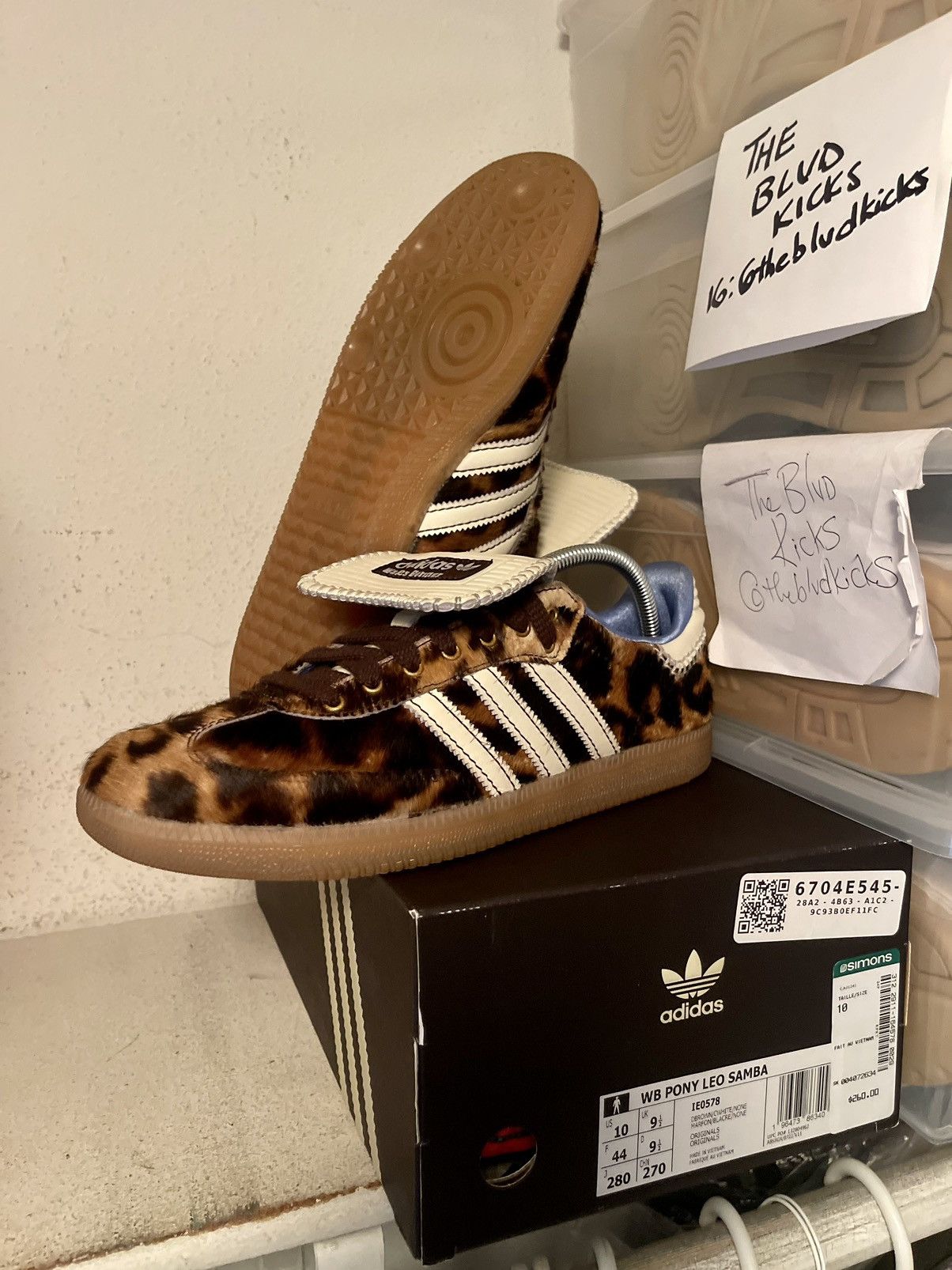 adidas gazelle silver green womens Adidas Samba Pony Wales Bonner Leopard main image 1