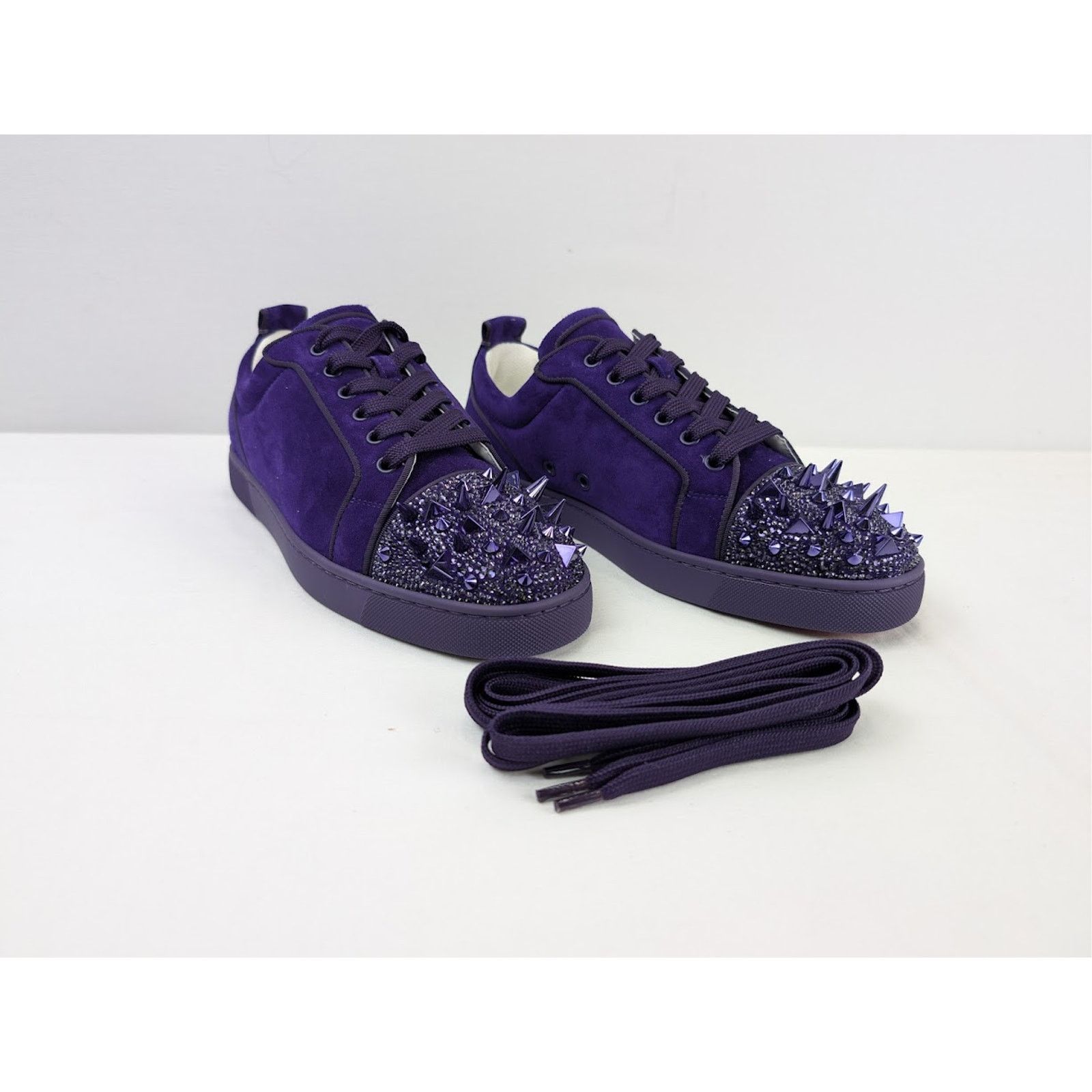 Christian Louboutin o1rshd1 Junior Pik Strass Sneakers in Blue Size US 10 / EU 43 - 4 Thumbnail