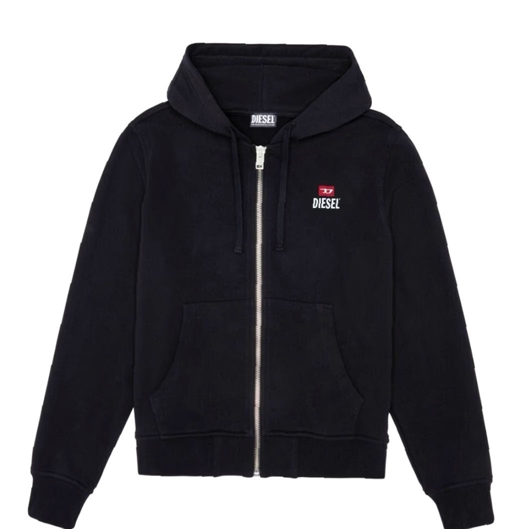Diesel Diesel Full Zip Hoodie Black For Successful Living Y2K L Mens Black Size US L / EU 52-54 / 3 - 4 Thumbnail