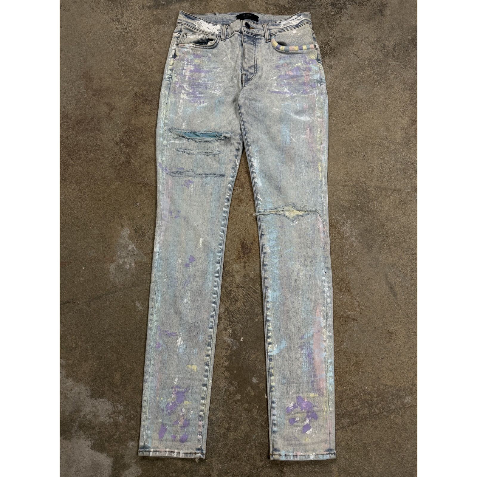 Amiri Amiri Jeans Light Wash Easter Thrasher Used 30 Size US 30 / EU 46 - 1 Thumbnail