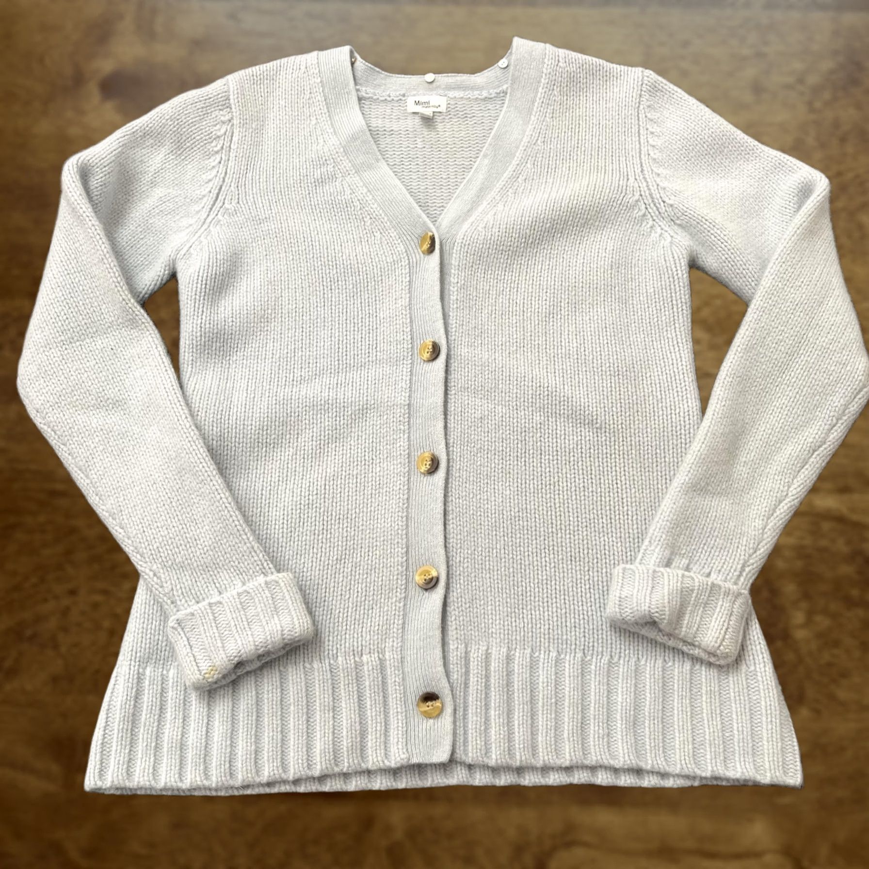 Vintage Mimi Maternity Gray Wool Cardigan Small Knit Size S / US 4 / IT 40 - 1 Thumbnail