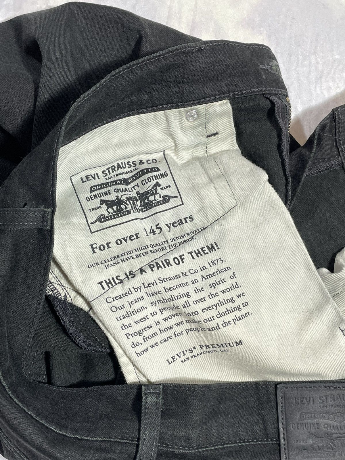 Levi's × Vintage Men's Levi’s 512 Vintage Black Denim Jeans – W33 L32 Size US 33 - 11 Thumbnail