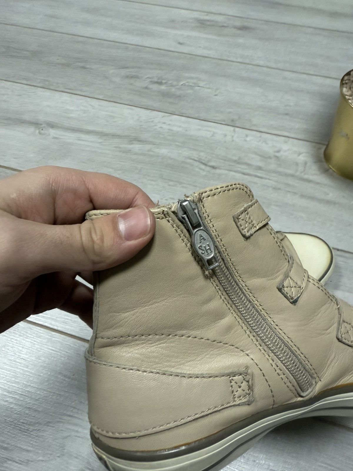ASH ASH leather zip high sneakers boots shoes vintage Size US 7 / IT 37 - 7 Thumbnail
