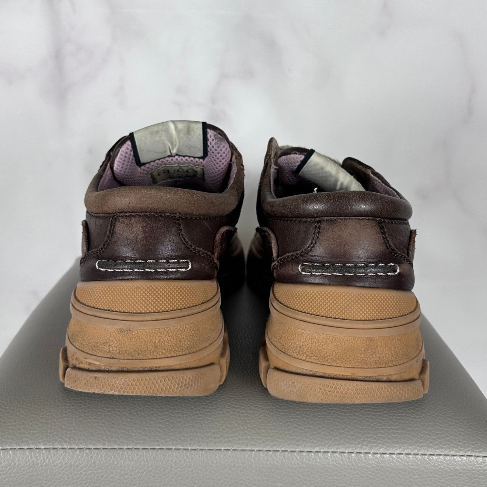Gucci Boatrek Brown Leather Sneaker Size US 7 / EU 40 - 5 Thumbnail