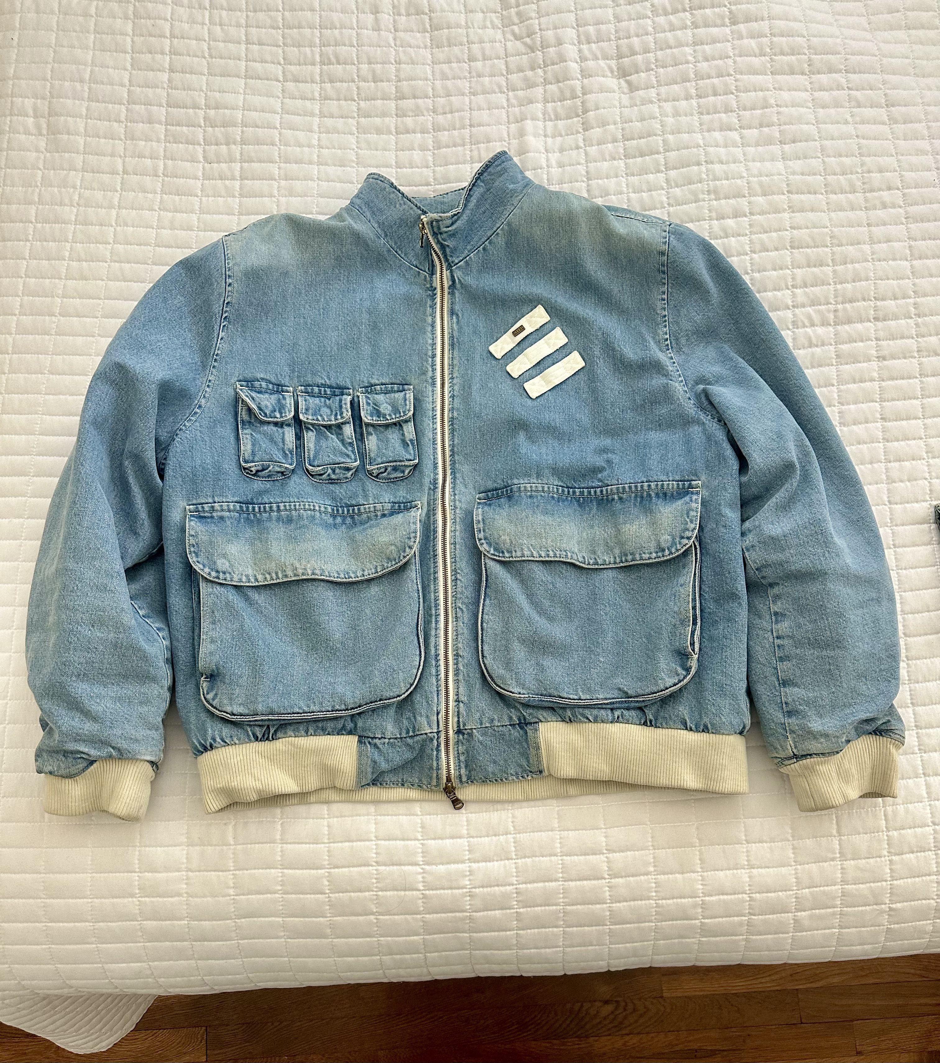 Kith Kith Denim Aviation Bomber Jacket Hosu 2.0 Wash Size US XL / EU 56 / 4 - 1 Thumbnail