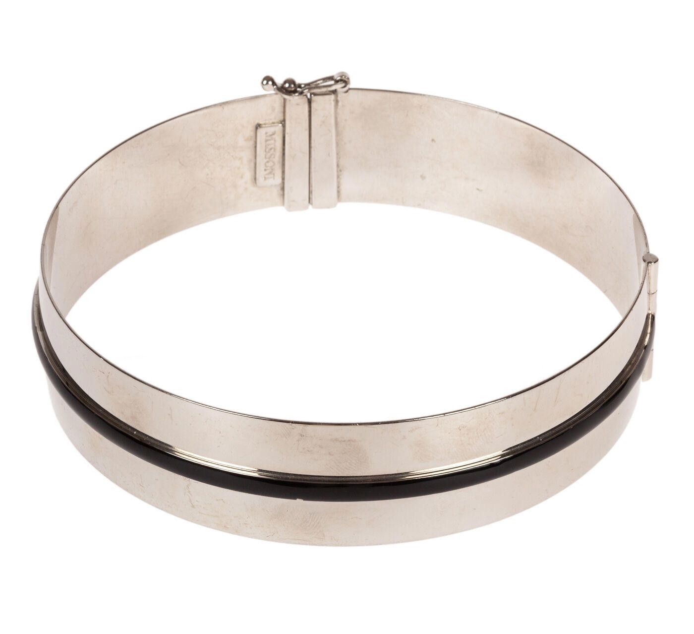 Missoni Missoni Runway Silver Tone and Black Enamel Choker Size ONE SIZE - 1 Thumbnail