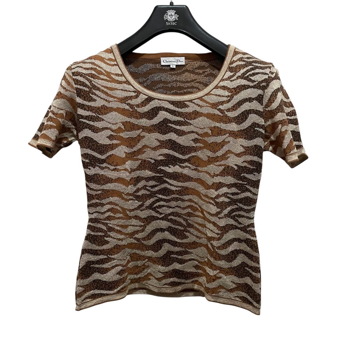 Dior CHRISTIAN DIOR SHORT SLEEVED TOP Size L / US 10 / IT 46 - 5 Thumbnail