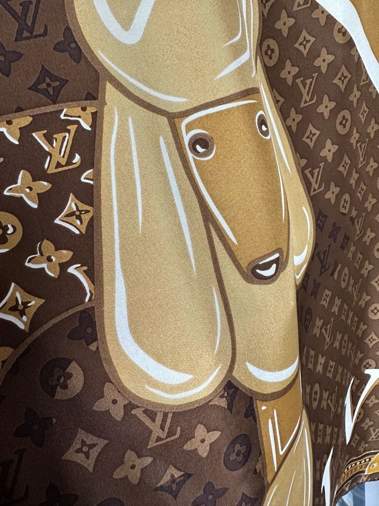 Louis Vuitton Louis Vuitton Silk Scarf Poodle Dog Handkerchief Size ONE SIZE - 5 Thumbnail