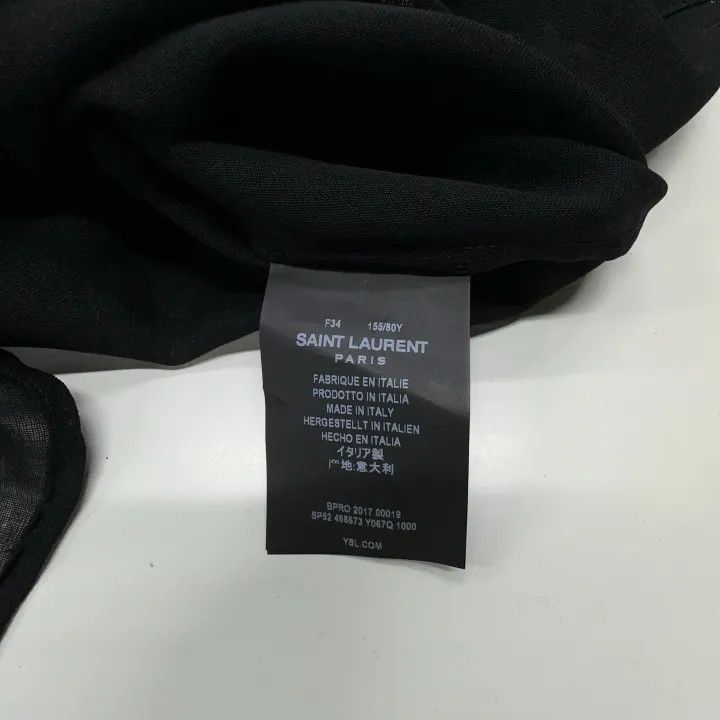 Saint Laurent Paris Saint Laurent Classic Black Long Sleeve Blouse -2507 Size XS / US 0-2 / IT 36-38 - 4 Thumbnail