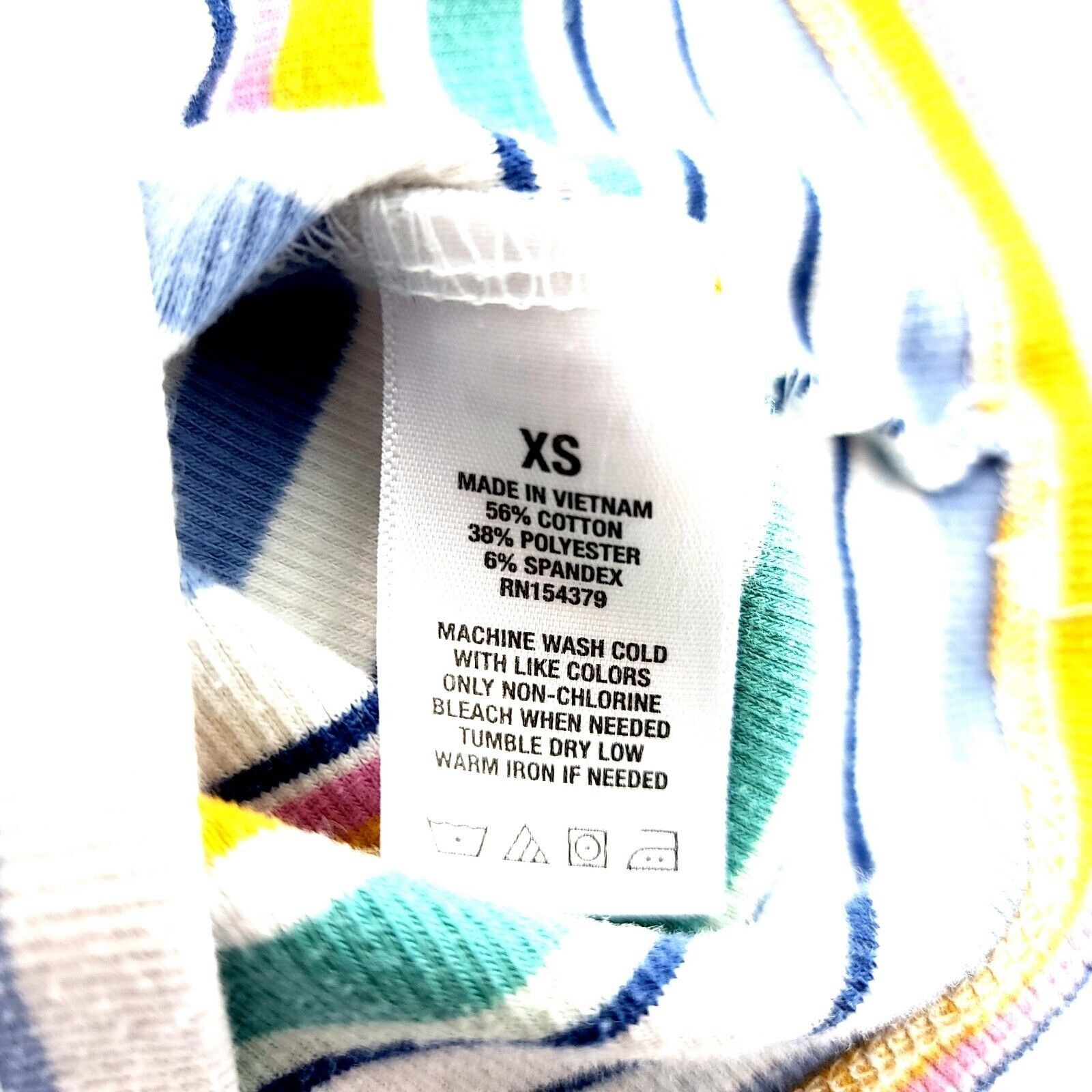 Aeropostale Aeropostale XS White Orange Green Blue Striped Tank Top 1/4 Size XS / US 0-2 / IT 36-38 - 5 Thumbnail