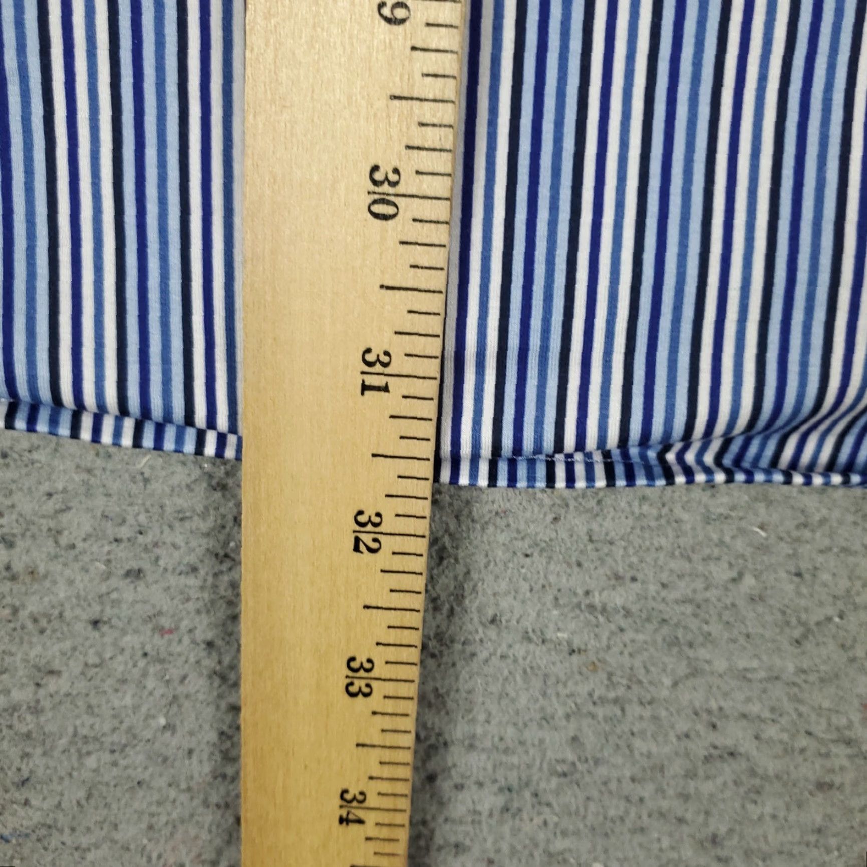 BUGATCHI Bugatchi Shirt Mens XL Blue Striped Stretch Shaped Fit Button Up Long Sleeve Size US XL / EU 56 / 4 - 4 Thumbnail