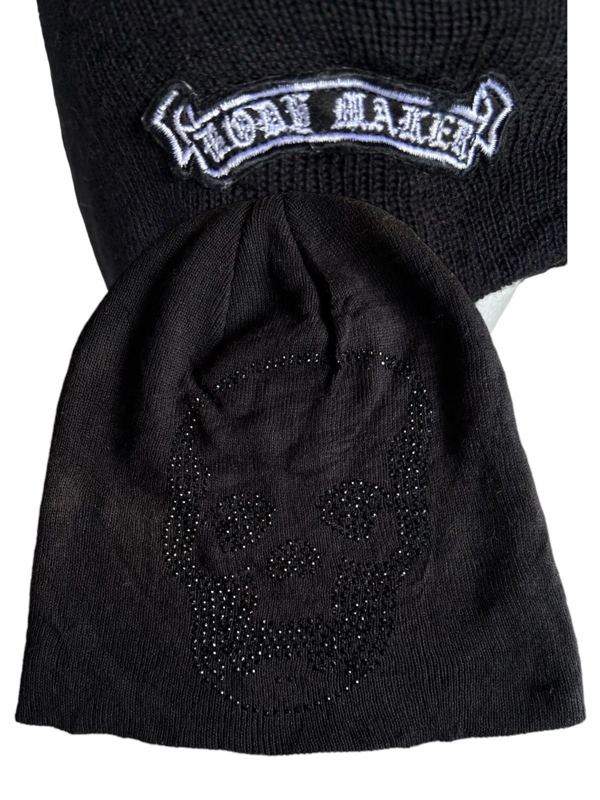 14th Addiction × Hysteric Glamour × Japanese Brand Inspired Chrome Hearts Sunfaded Japanese Brand Beanie Hats ☠️ Size ONE SIZE - 1 Thumbnail