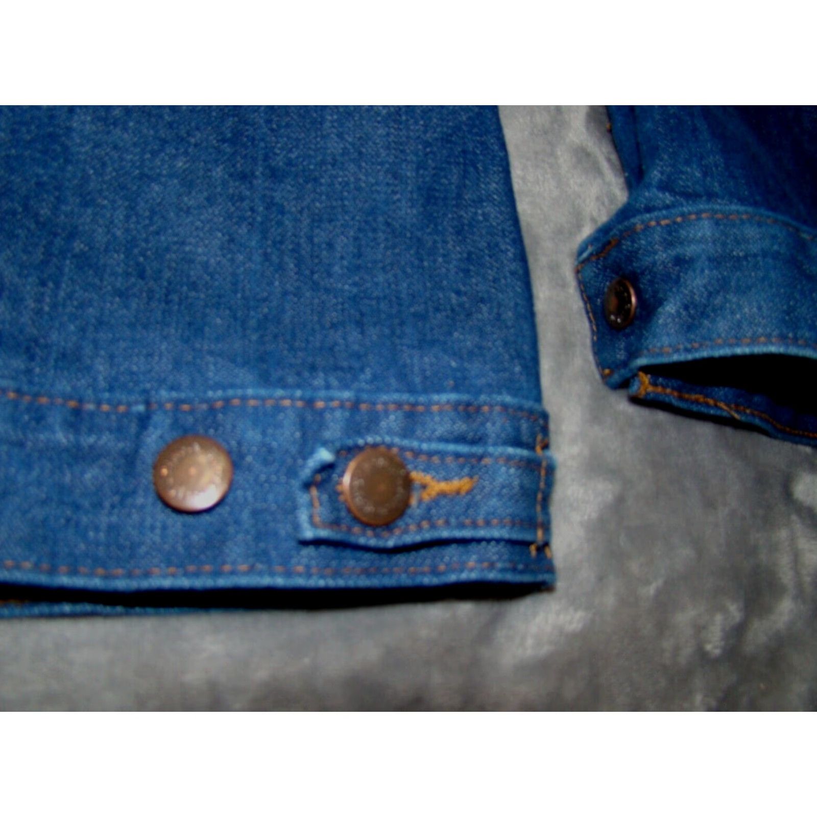 Wrangler Wrangler XL Blue Denim Dark Wash Cotton Trucker Western Jean Jacket Mens Regular Jacket Size US 36 / EU 52 - 5 Thumbnail