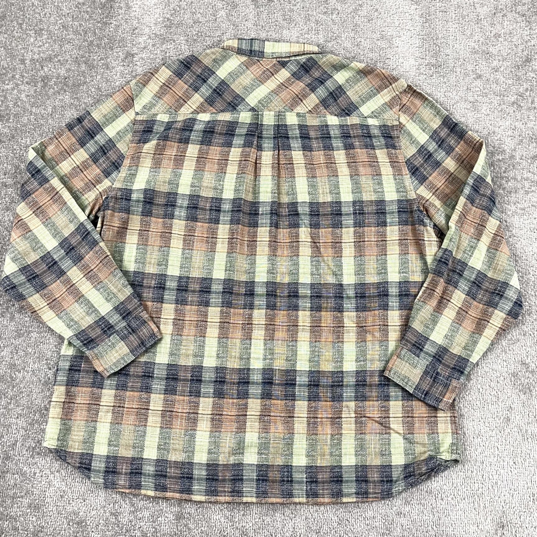 Carbon CARBON 2 COBALT Shirt Mens XL Multicolor Plaid Button-Up Long Sleeve Casual Formal Workwear Size US XL / EU 56 / 4 - 7 Thumbnail