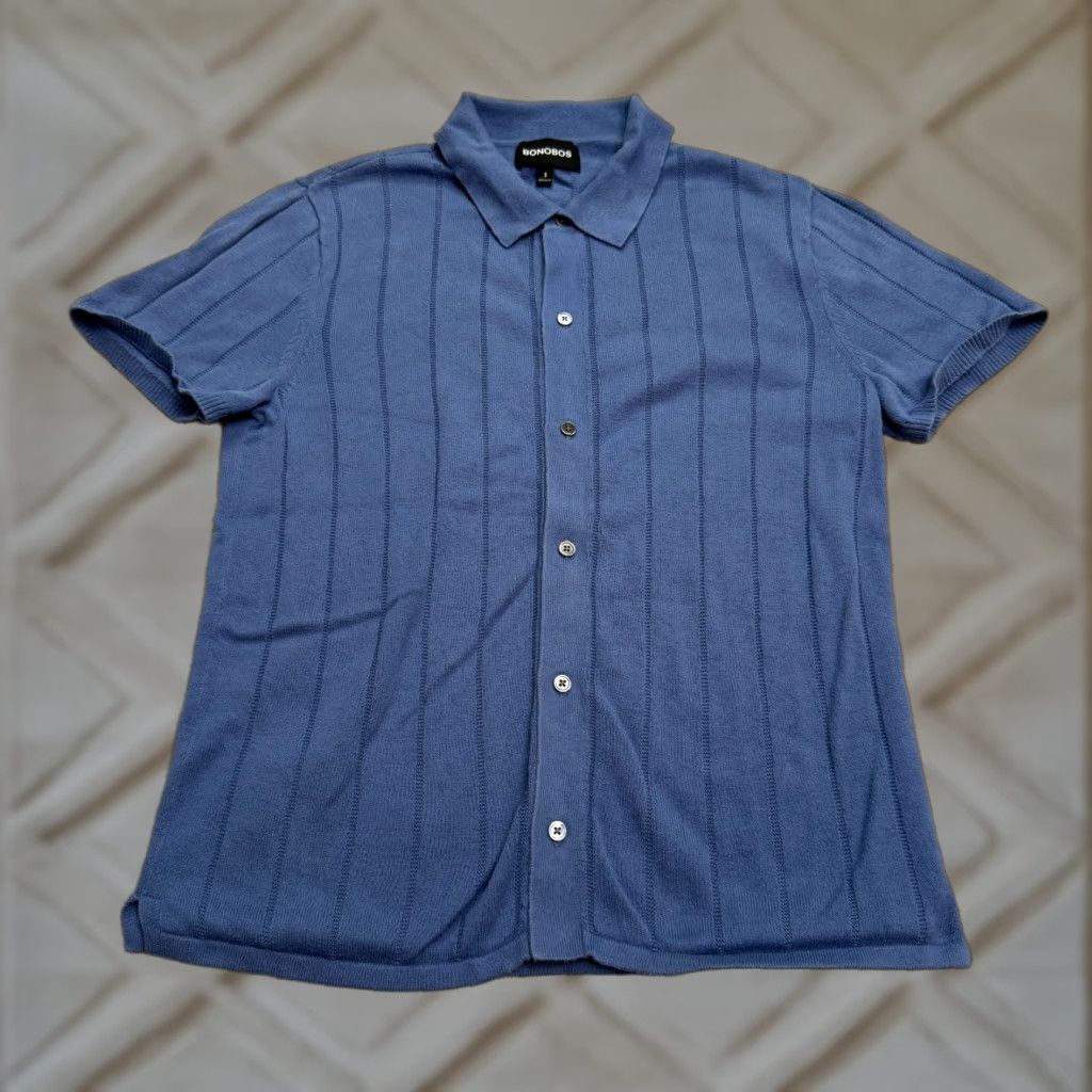 Bonobos Bonobos Button-Up Polo Shirt Mens Small Blue Short Sleeve Casual Knit Size US S / EU 44-46 / 1 - 1 Thumbnail