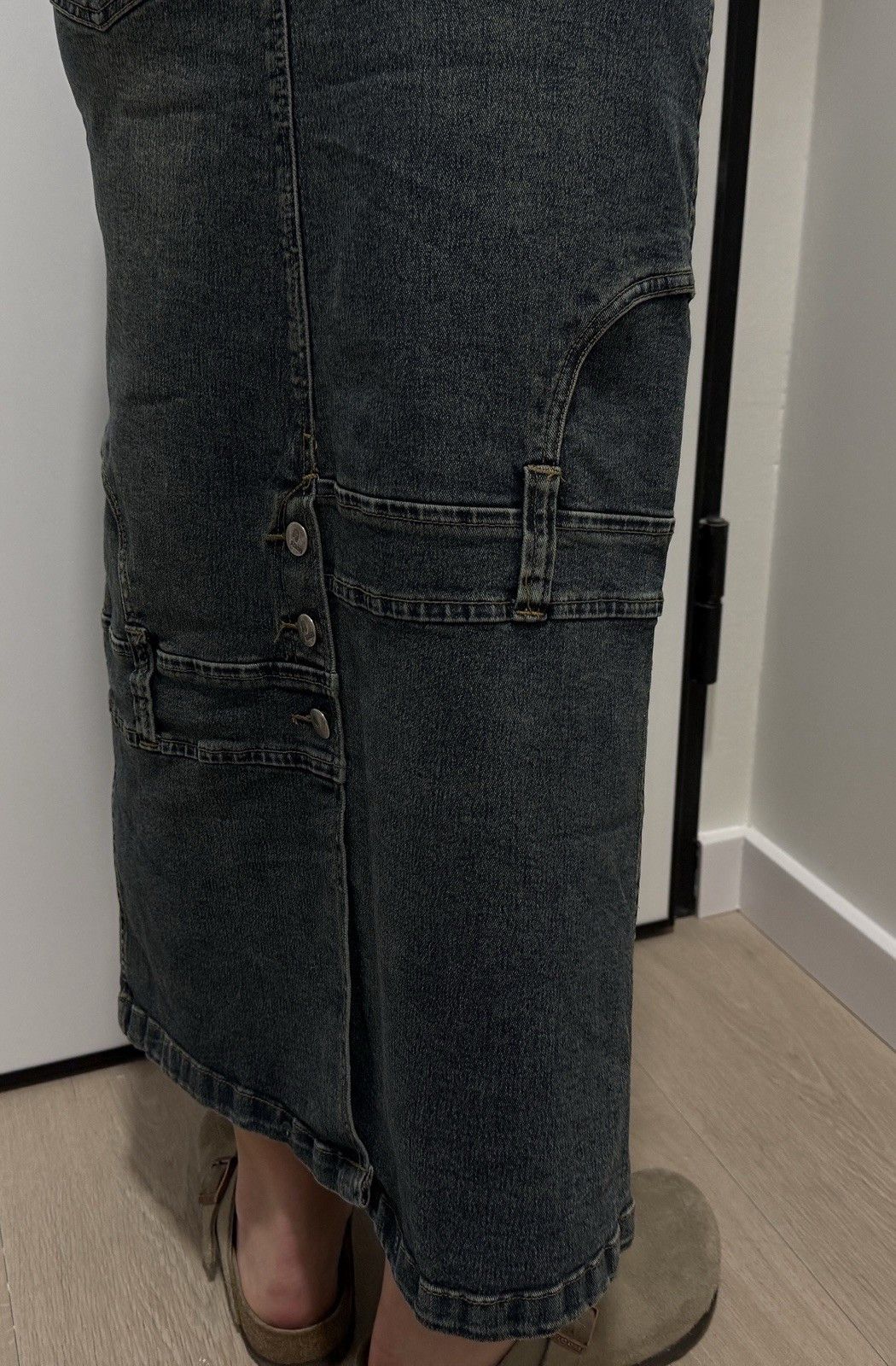 Other Tulip Jeans vintage avant garde Denim y2k midi skirt Size S Size 25" / US 0 / IT 36 - 9 Thumbnail