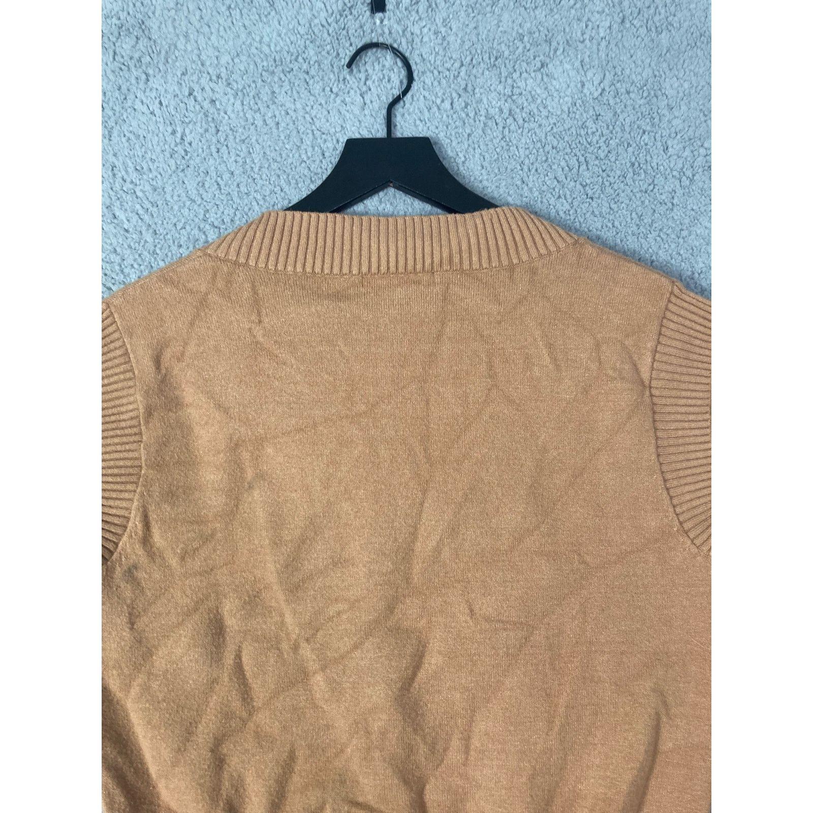 Forever 21 Forever 21 Beige V-Neck Sweater Vest Women's S Rayon Size S / US 4 / IT 40 - 6 Thumbnail