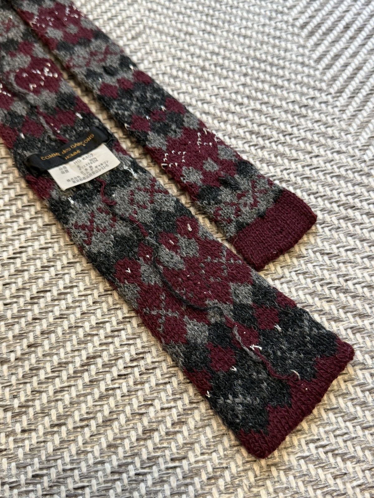 Comme des Garcons Homme COMME des GARÇONS HOMME Nep Jacquard Knit Tie Size ONE SIZE - 3 Thumbnail