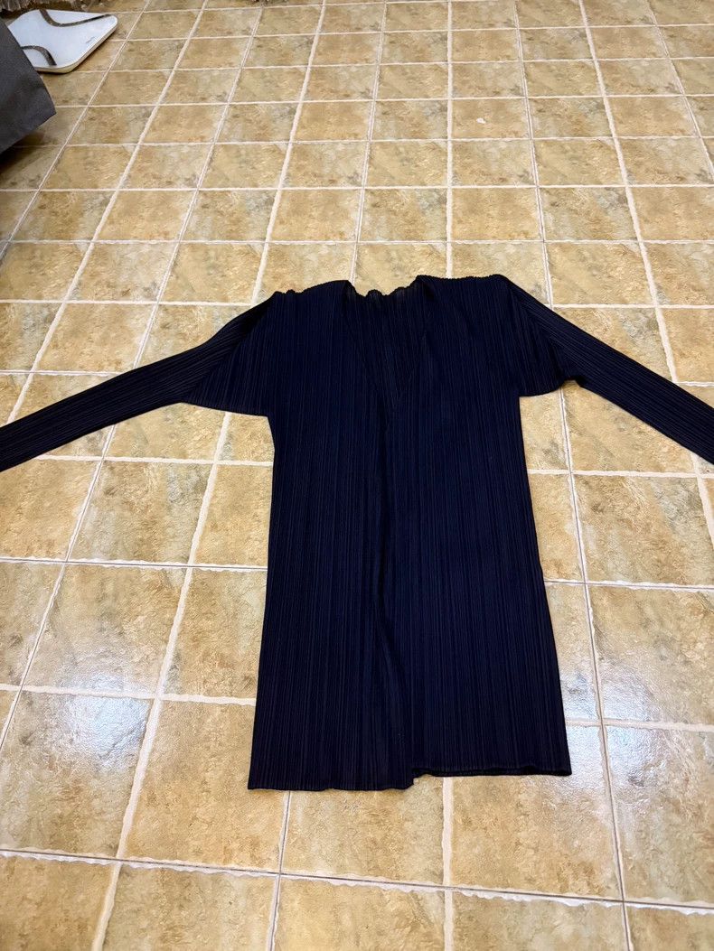 Issey Miyake Issey Miyake size:3 Navy blue pleated coat Size XS / US 0-2 / IT 36-38 - 4 Thumbnail