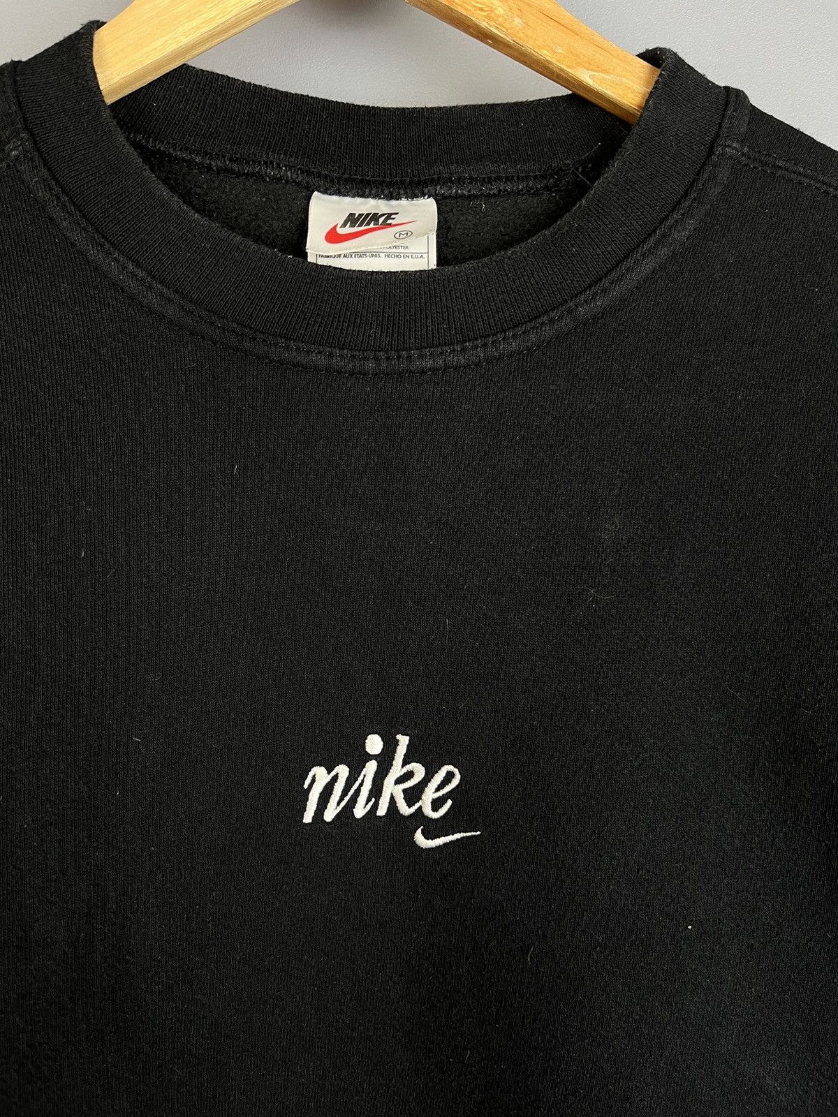 Nike Vintage 90s Nike Mid Logo Center Swoosh Check Sweater Size US M / EU 48-50 / 2 - 2 Thumbnail