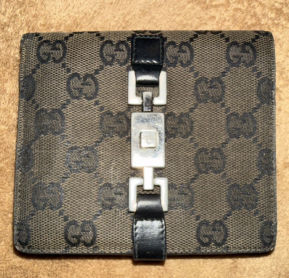 Gucci Vintage GUCCI “Jackie” monogram wallet! Unisex, VVGC genuine Size ONE SIZE - 1 Thumbnail