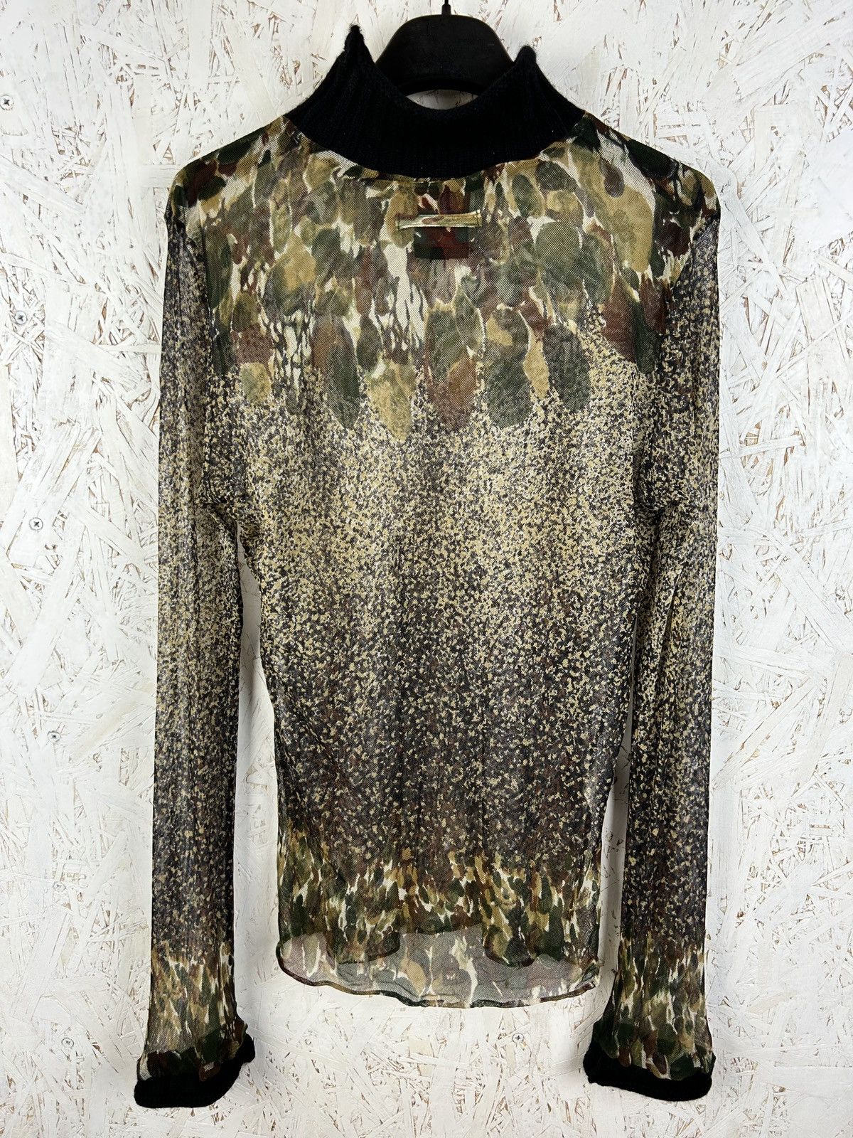 Jean Paul Gaultier Vintage Jean Paul Gaultier Fuzzi Mesh Knit Neck Long Sleeve Size US M / EU 48-50 / 2 - 5 Thumbnail