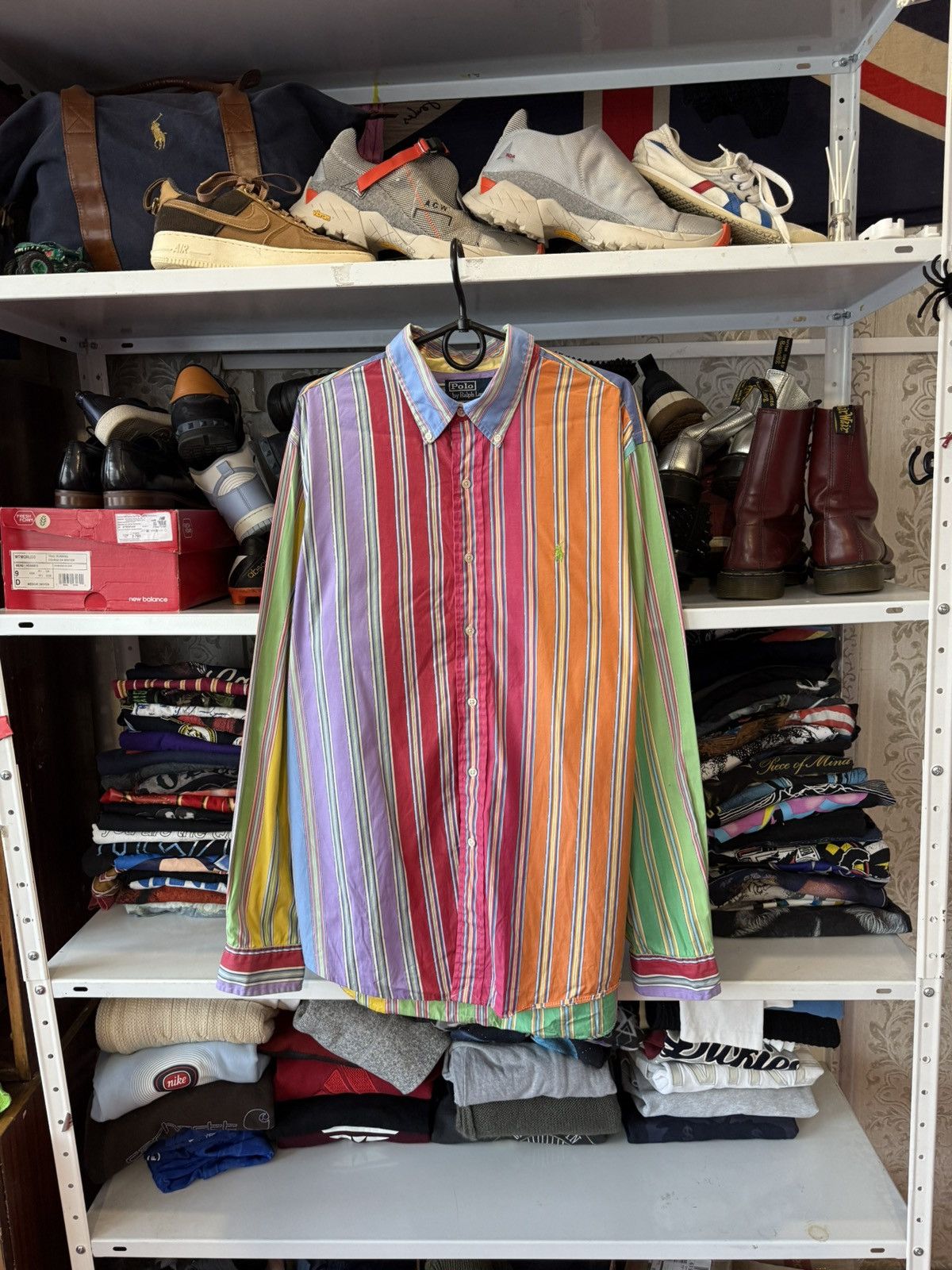 Polo Ralph Lauren Vintage RALPH LAUREN Multicolour Striped long Sleeved Shirt Size US XL / EU 56 / 4 - 1 Thumbnail