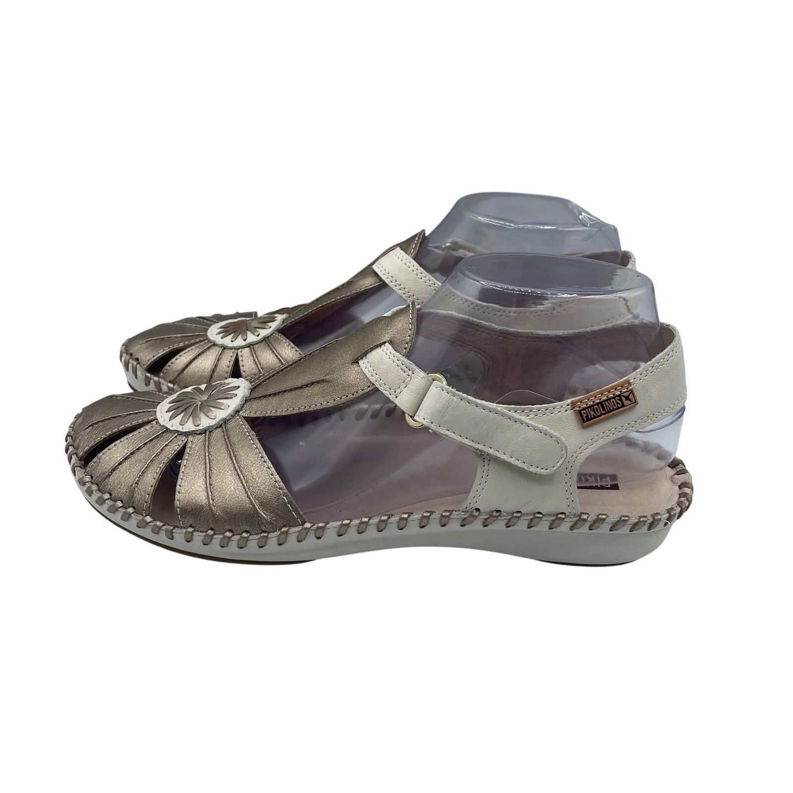 Other Pikolinos Puerto Vallarta Mary Jane Sandal White Metallic 40 Size US 9 / IT 39 - 2 Thumbnail