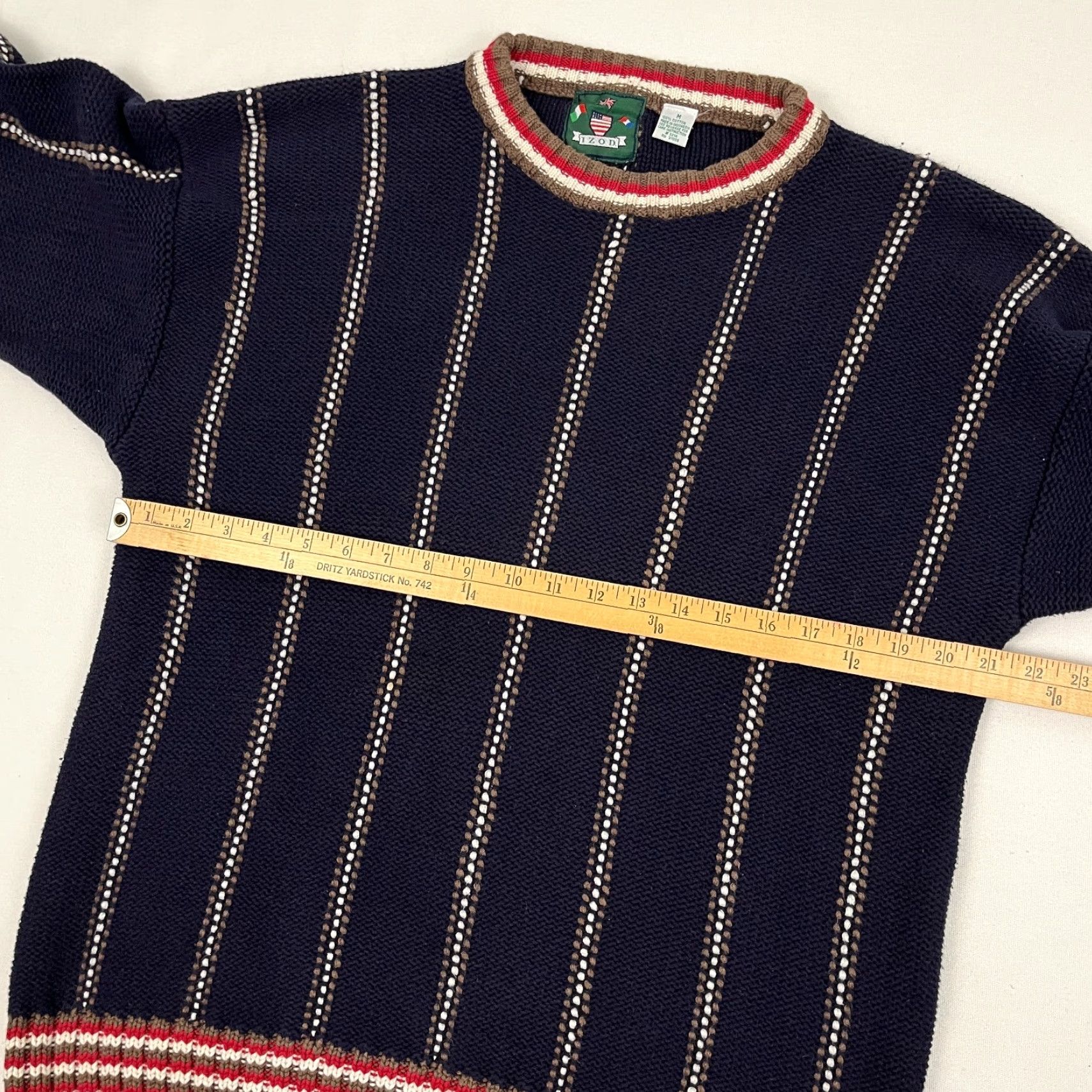 Brooks Brothers VINTAGE Brooks Brothers Sweater Mens Large Blue Striped Knit Pullover Crewneck Academia Preppy Size US L / EU 52-54 / 3 - 4 Thumbnail