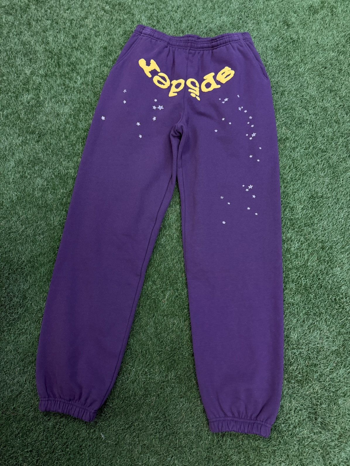 Sp5der Spider Worldwide Purple Sweatpants Size M (NEW) Size US 30 / EU 46 - 2 Thumbnail