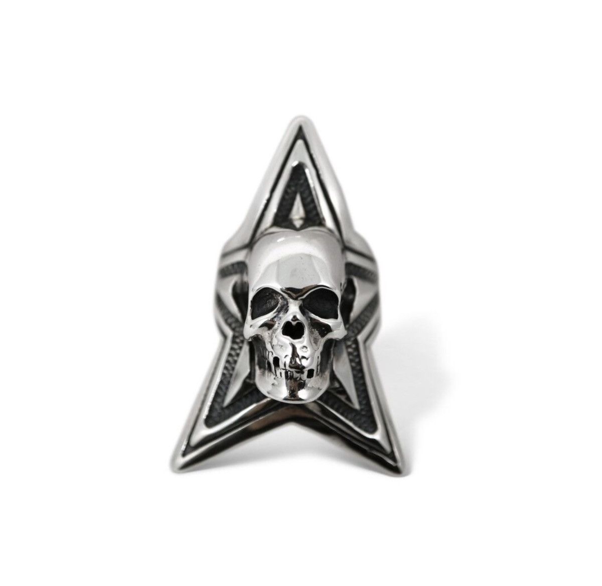 image of Cody Sanderson Skull Star Ring in Silver, Men's