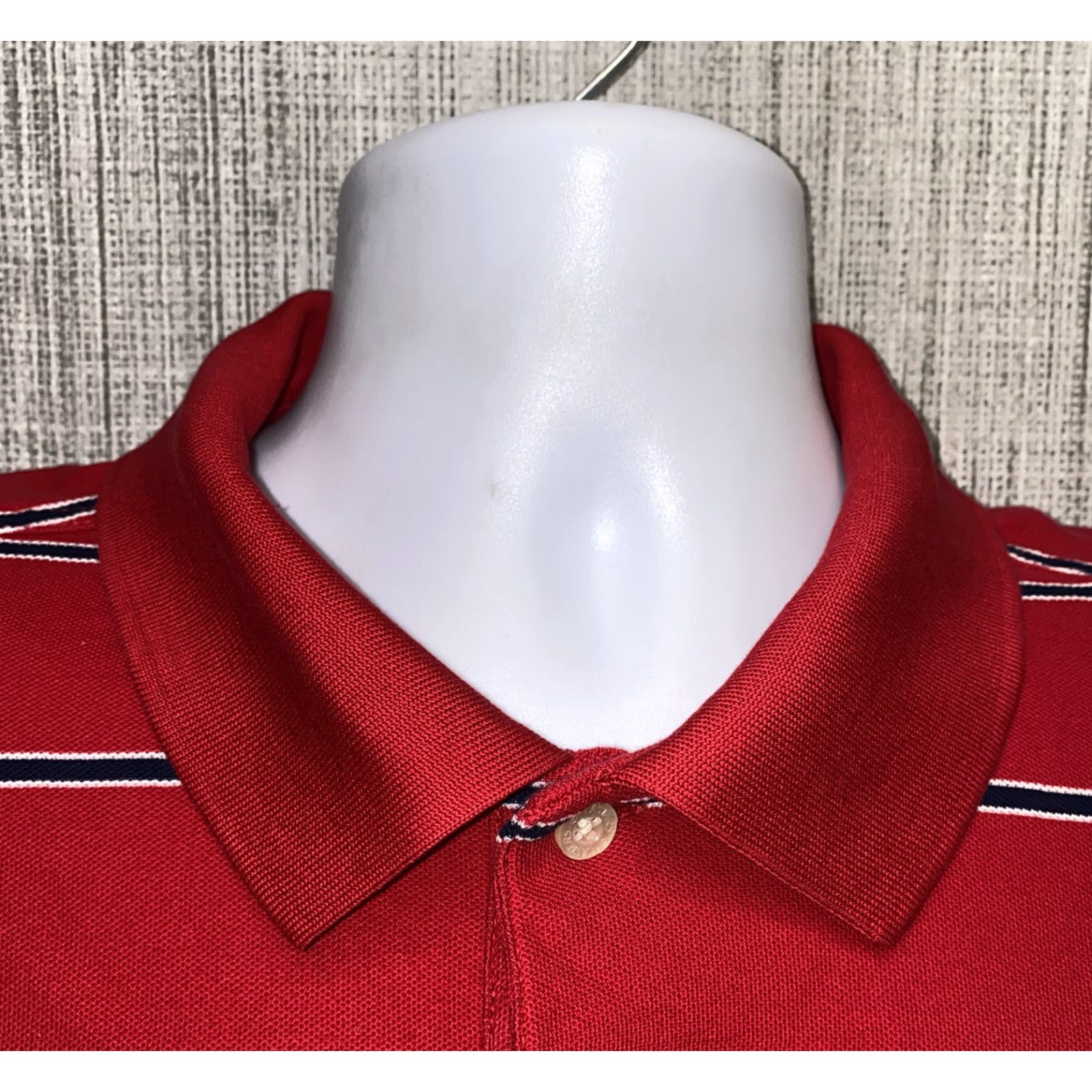 Vintage Mens Red Striped Augusta National Masters Golf Polo Shirt L Size Shirt Mens Golf Polo Size US L / EU 52-54 / 3 - 4 Thumbnail
