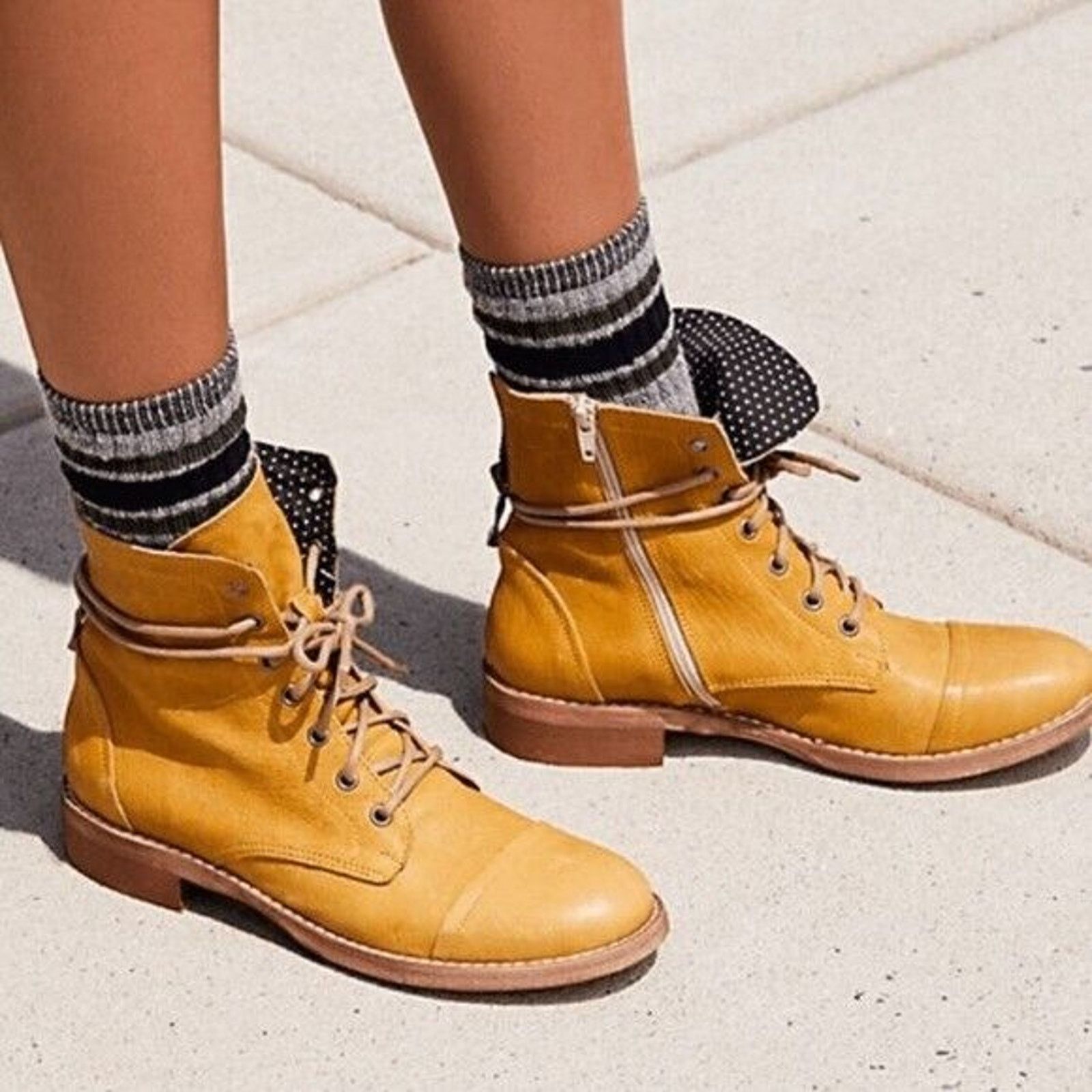 Free People Free People Portland Lace Up Boot Size 39 Size US 8.5 / IT 38.5 - 1 Thumbnail