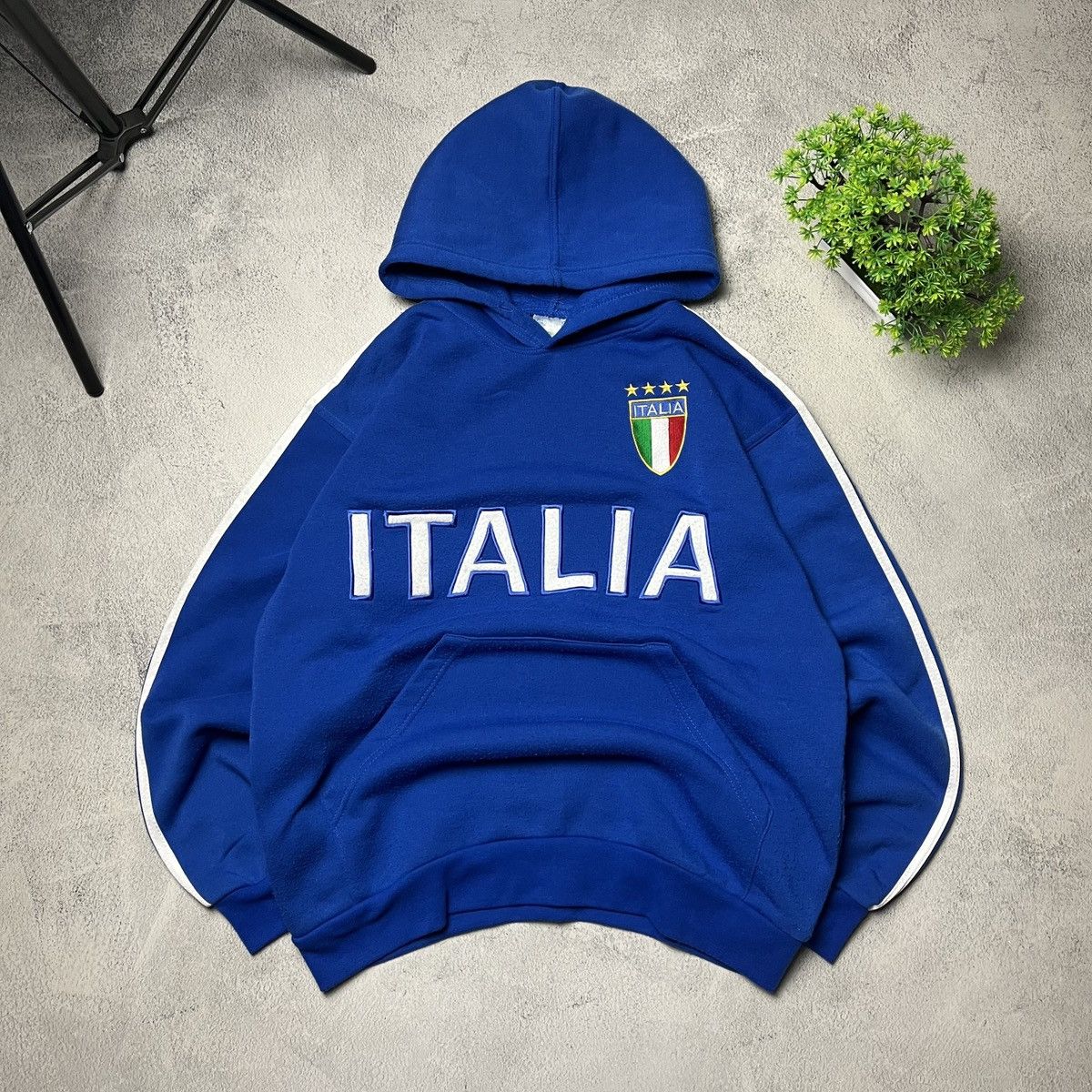 Other ⚽️ Y2K Rare Italia big center logo Soccer hoodie⚽️ Size US L / EU 52-54 / 3 - 1 Thumbnail