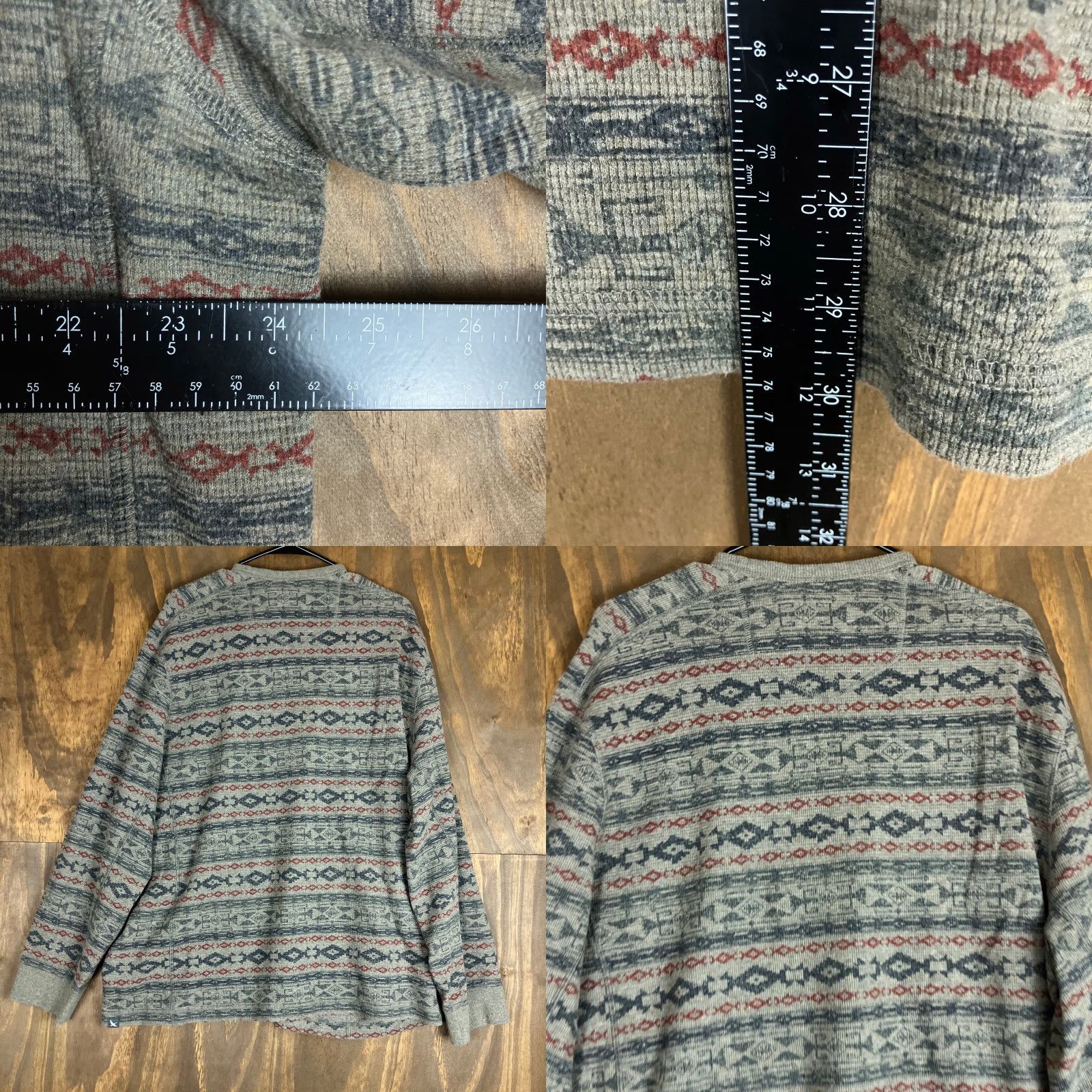Eddie Bauer Eddie Bauer Mens Sweatshirt Brown Patterned Thermal Pullover Long Sleeve 2XL Big & Tall Crew Neck Fall Winter Mens Size US XXL / EU 58 / 5 - 8 Thumbnail
