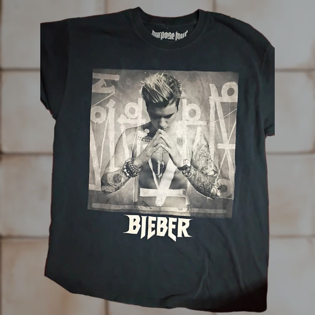 Vintage VINTAGE Justin Bieber Purpose Tour Fan Memorabilia Crop Top T-shirt Lot Shirt Size S / US 4 / IT 40 - 1 Thumbnail