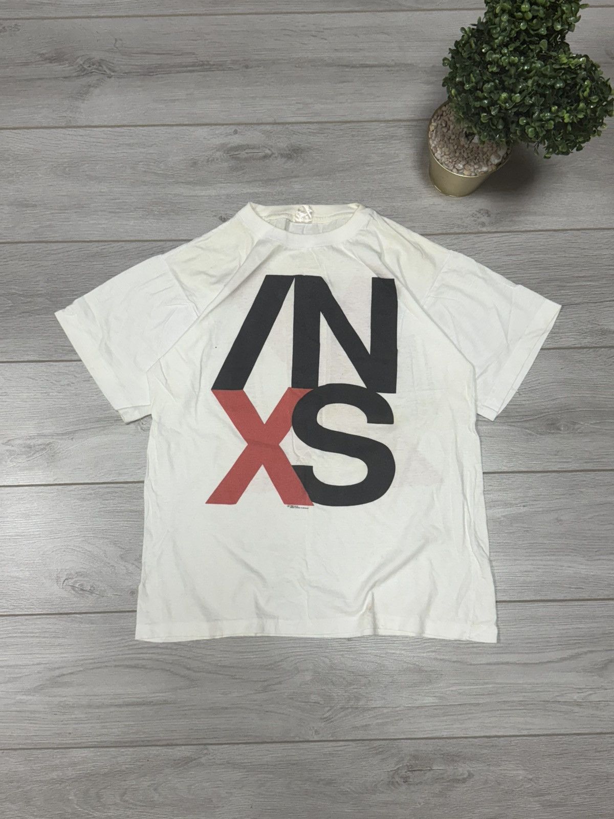 Brockum INXS 1990 vintage tee shirt rock tour Size US L / EU 52-54 / 3 - 1 Thumbnail