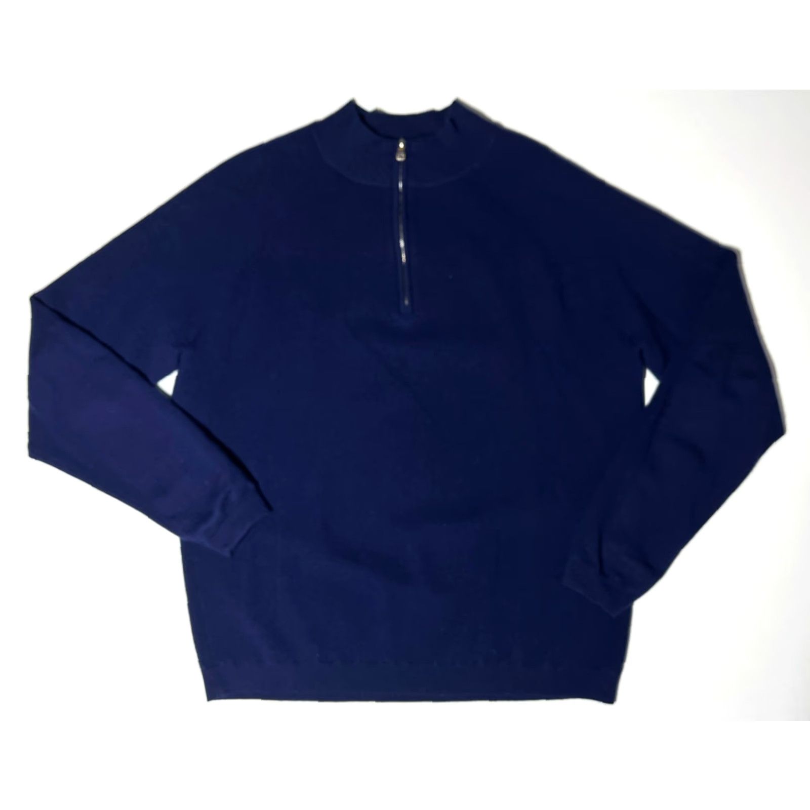 Peter Millar VINTAGE Peter Millar Crown Crafted 1/4 Zip Pullover Sweater Navy Blue Wool 1/4 Zip Men L Mens Size US L / EU 52-54 / 3 - 4 Thumbnail