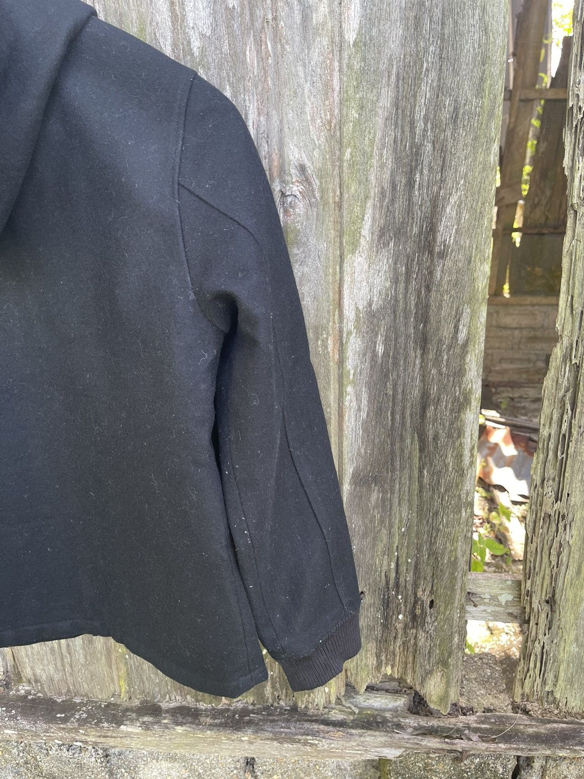Designer East Boy Quilted Wool Zip Jacket (Black) - Japanese Brand Size US M / EU 48-50 / 2 - 12 Thumbnail