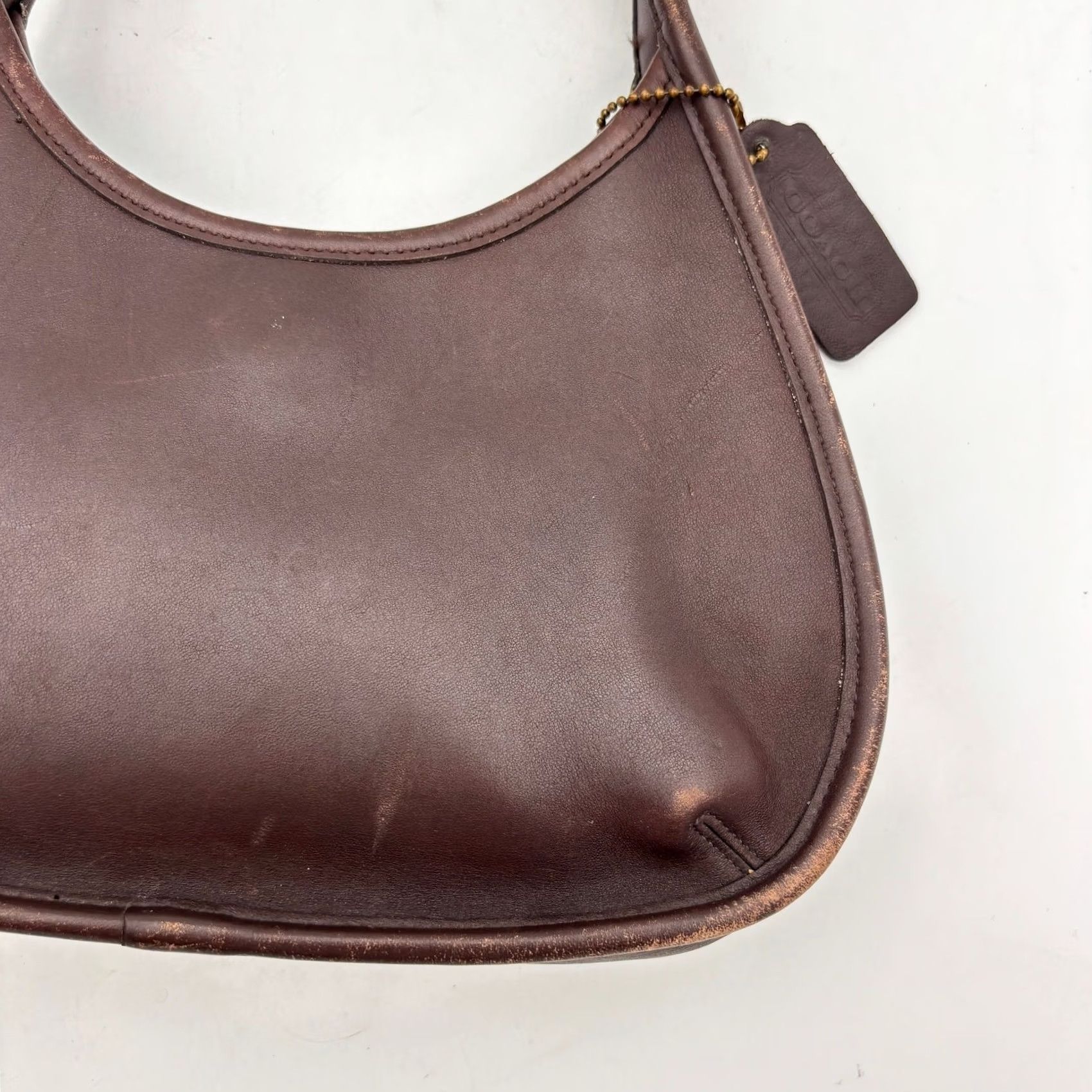 Coach VINTAGE Coach Mini Ergo Mahogany Handbag Satchel Leather Hobo 9027 Made in USA Women Brown USA Leather Hobo Bag Womens Coach Mini Ergo 9027 Size ONE SIZE - 7 Thumbnail