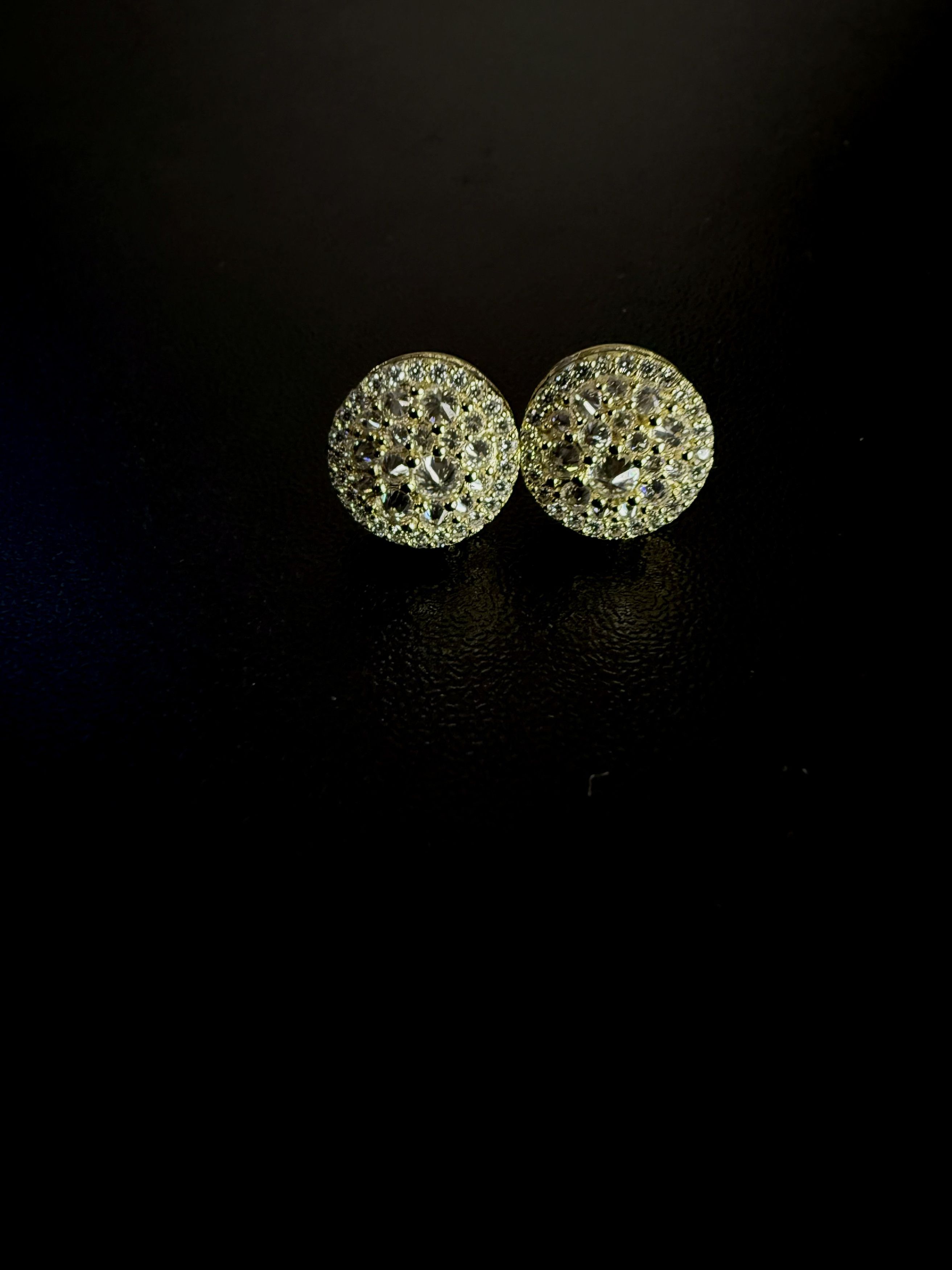 Other Glacier Halo stud moissanite gold plated 925silver earrings Size ONE SIZE - 5 Thumbnail