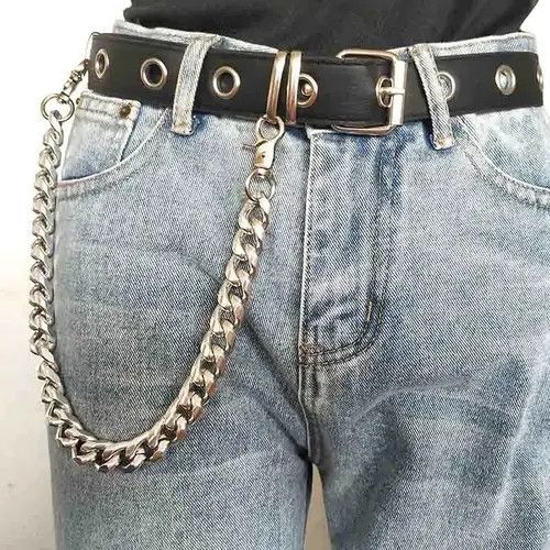 Jewelry Trousers Key Chains Trendy Metal Punk Wallet Belt Keychain Size ONE SIZE - 4 Thumbnail
