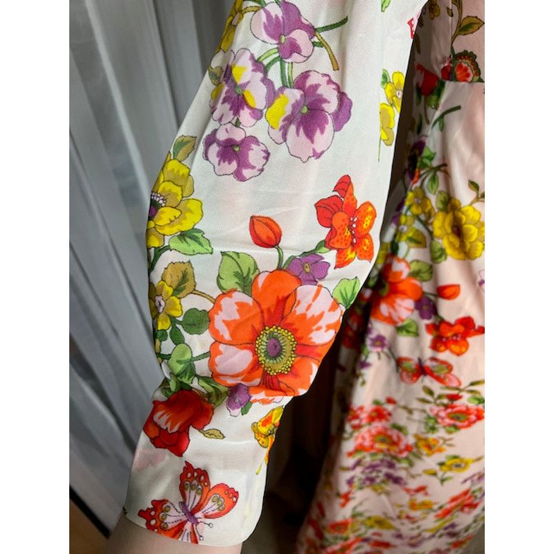 Vintage Vintage maxi dress floral flower power boho orange purple Size S / US 4 / IT 40 - 5 Thumbnail
