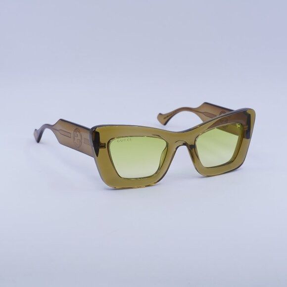 Gucci 🕶️ New Gucci GG1552S 004 Brown/Light Green Sunglasses Size ONE SIZE - 1 Thumbnail