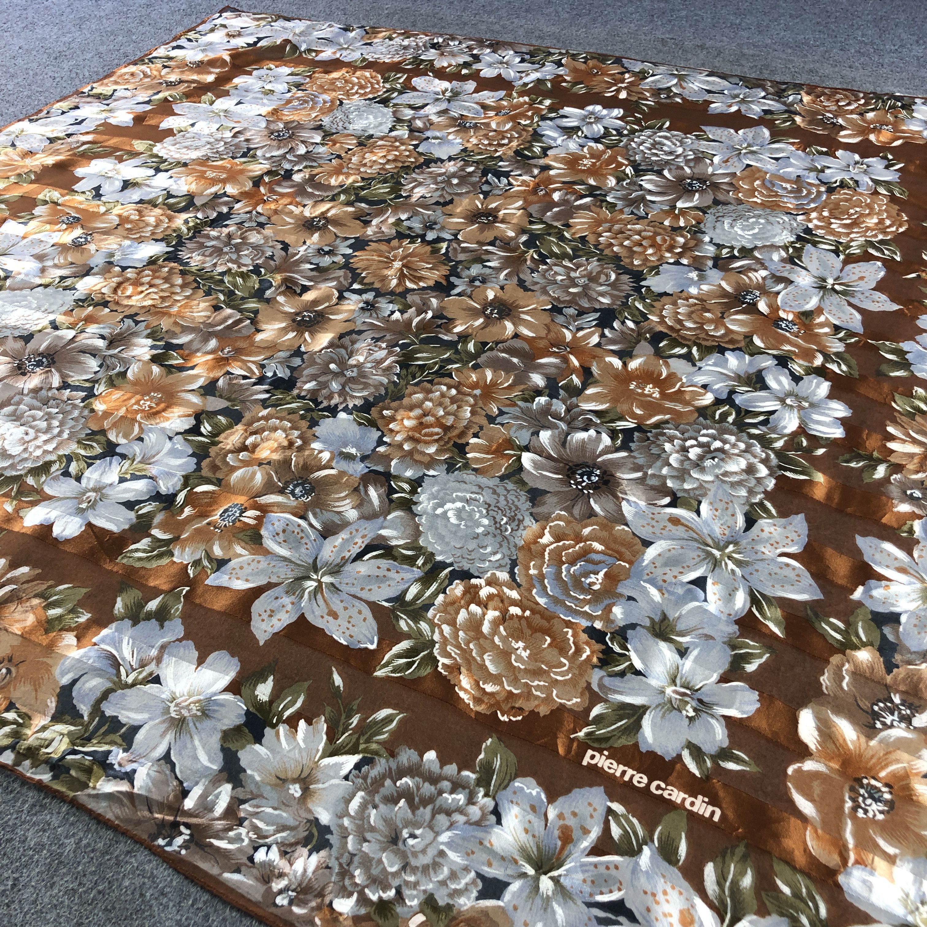 Pierre Cardin Vintage Pierre Cardin Floral Silk Scarf M1230 Size ONE SIZE - 3 Thumbnail