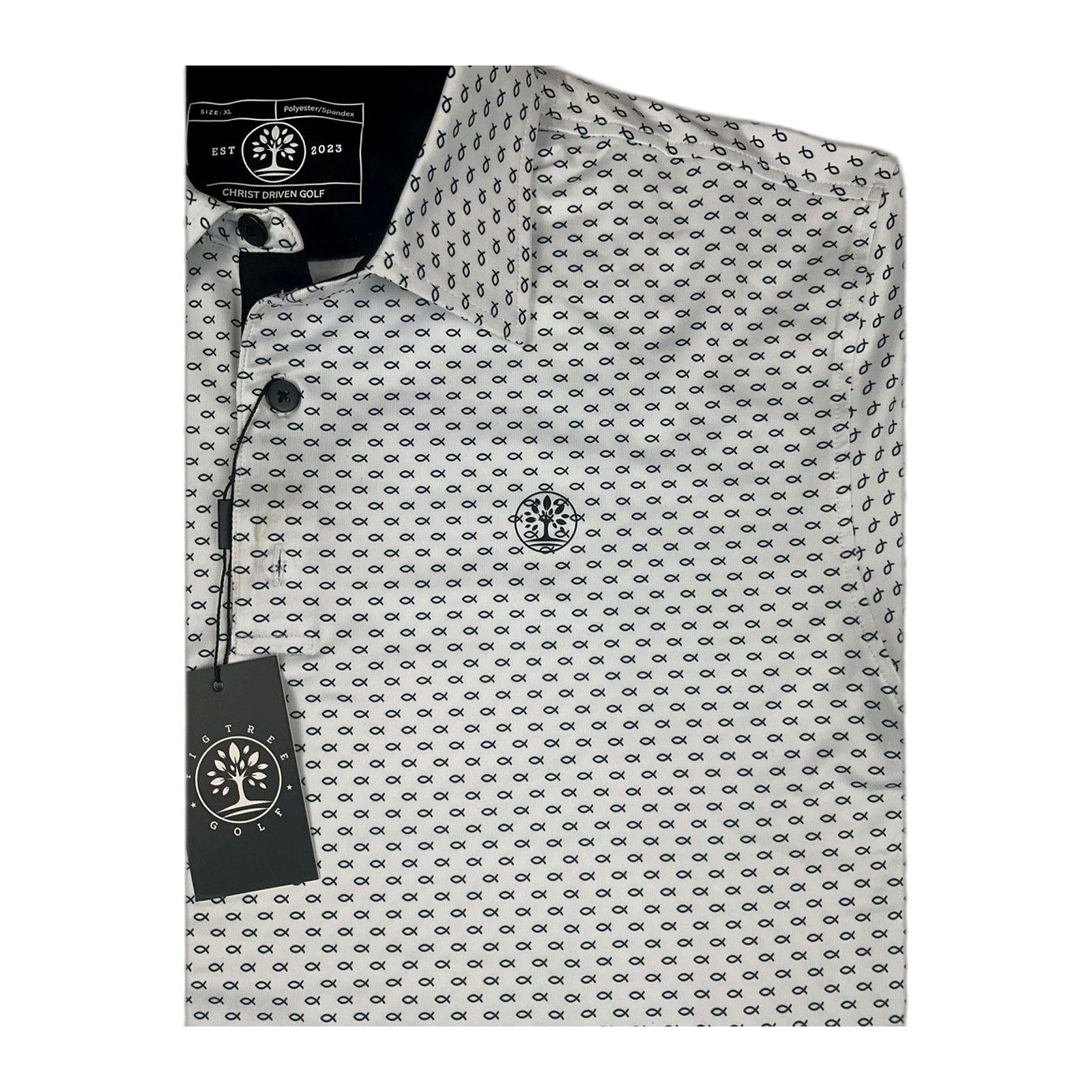 Vintage Fig Tree Fishers of Men Christian Golf Polo - Black XL NWT Size US XL / EU 56 / 4 - 3 Thumbnail